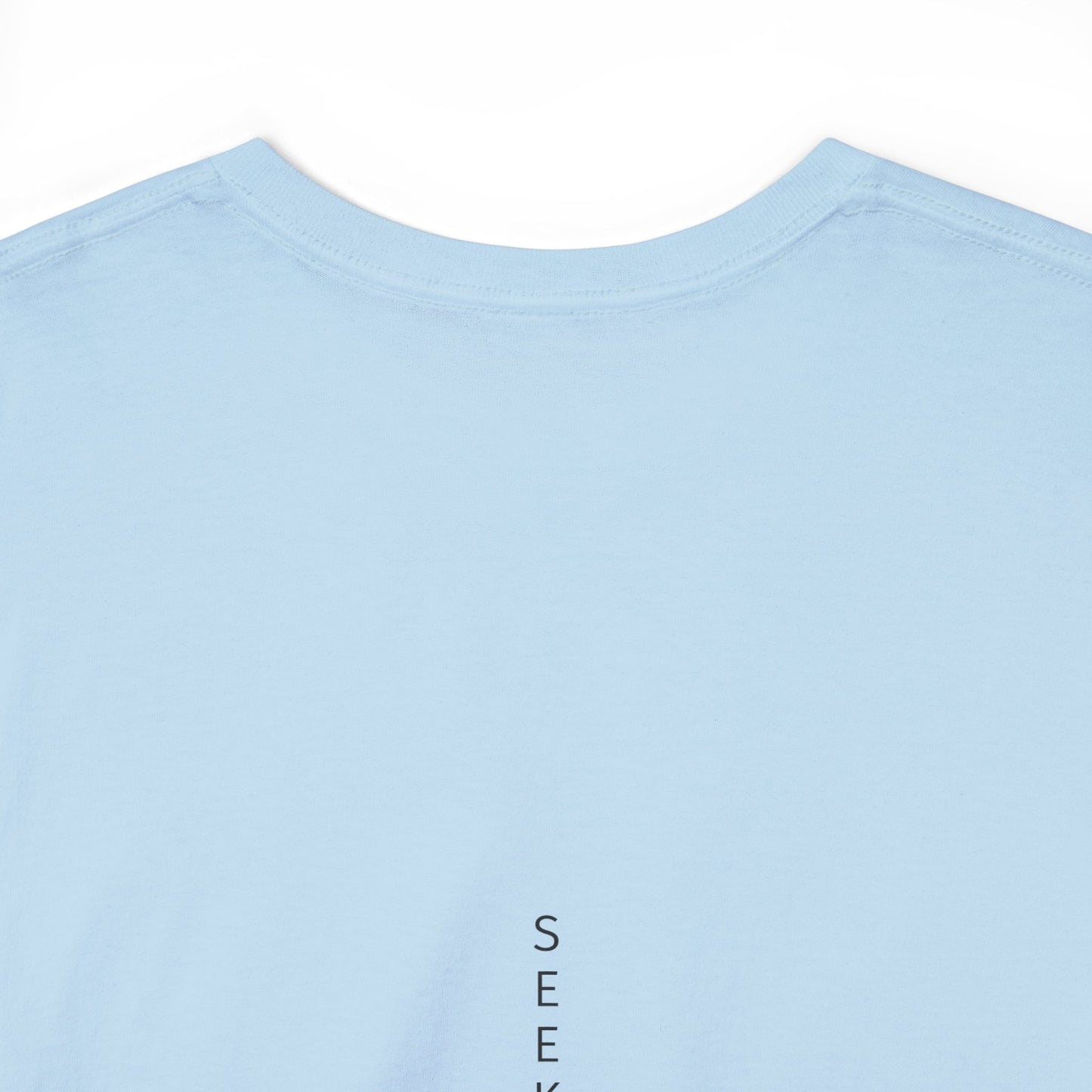 'Believe' Seek the Horizon Vertical Back Cotton Heavy Short-Sleeve T-Shirt