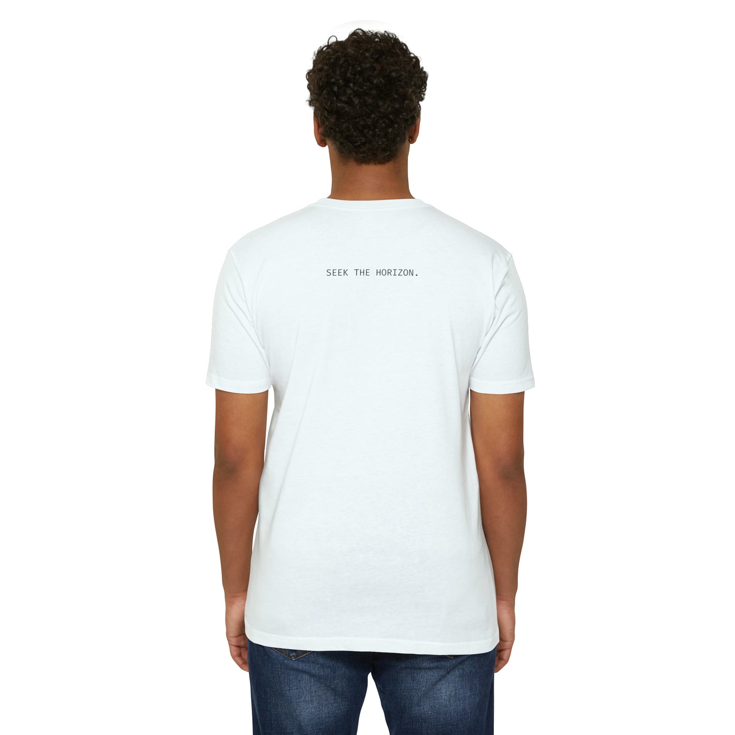 Seek the Horizon ; Unisex CVC Jersey Short-Sleeve T-Shirt