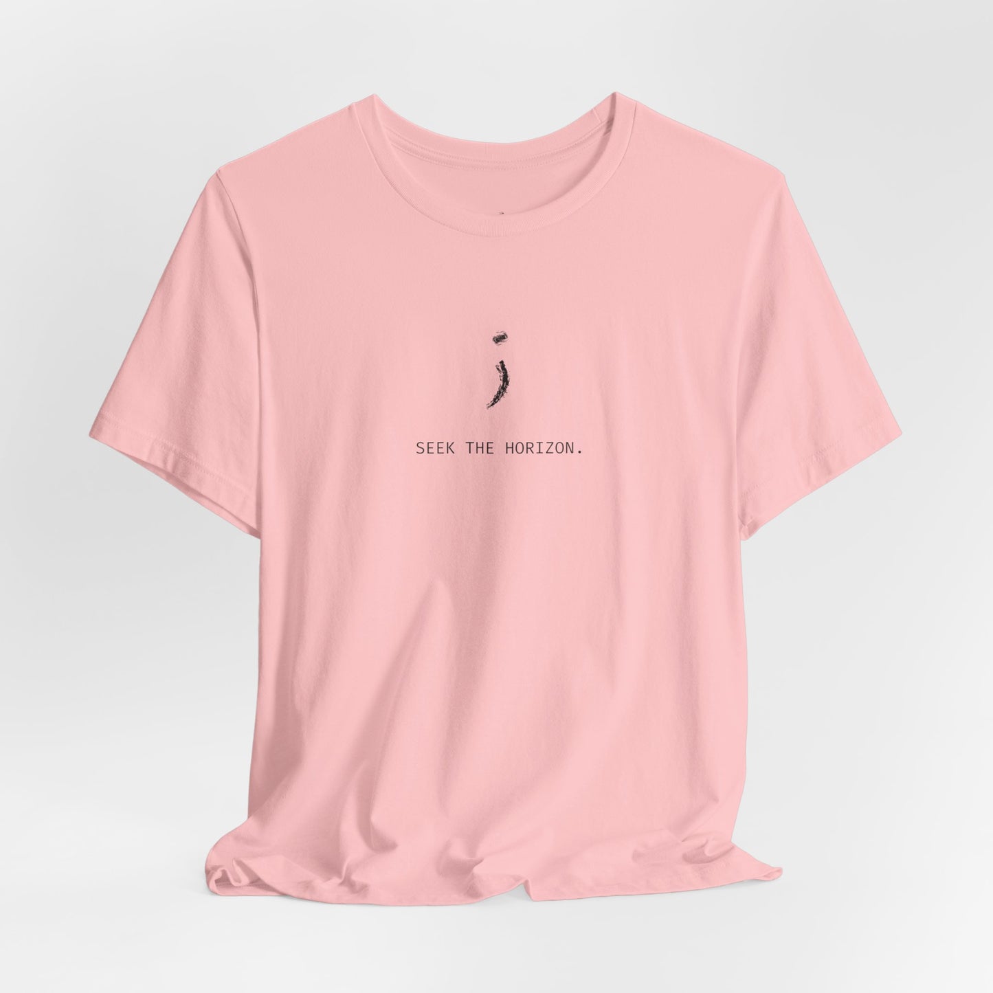 "To the person reading this; don't give up" Seek the Horizon Cotton Short-Sleeve T-Shirt Men's Mental Health Month