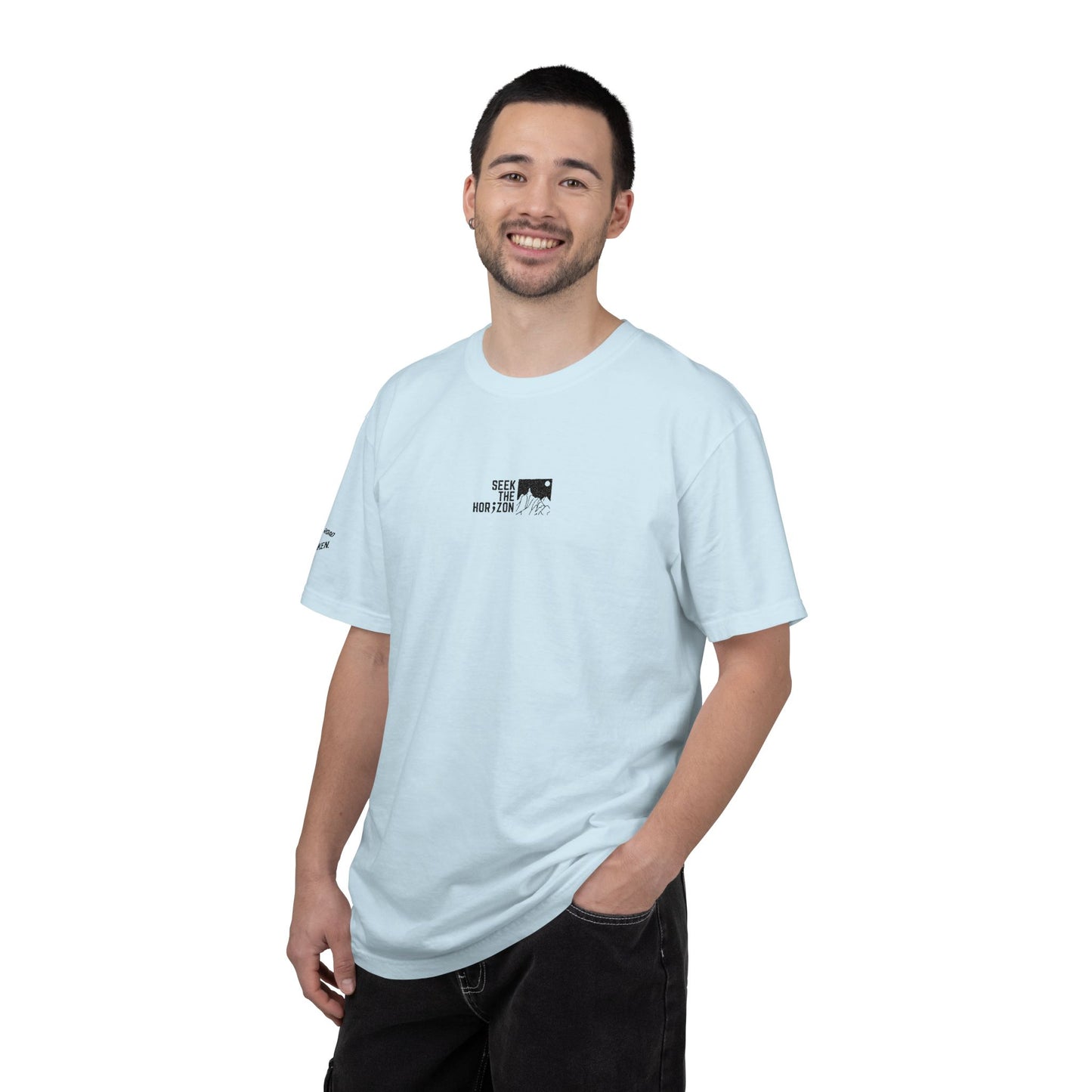 Men’s Take the Road Not Taken Outdoor Seek the Horizon T-shirt