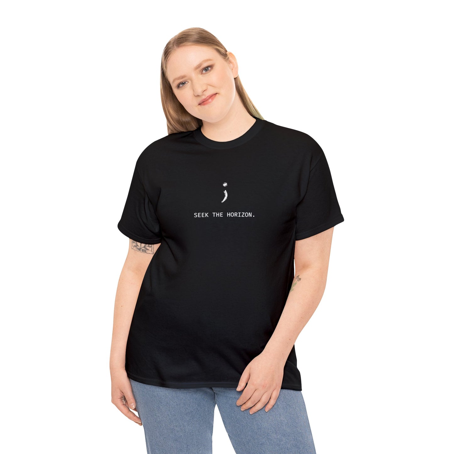 Seek the Horizon's ; Women Heavy Cotton Short-Sleeve Relax T-Shirt