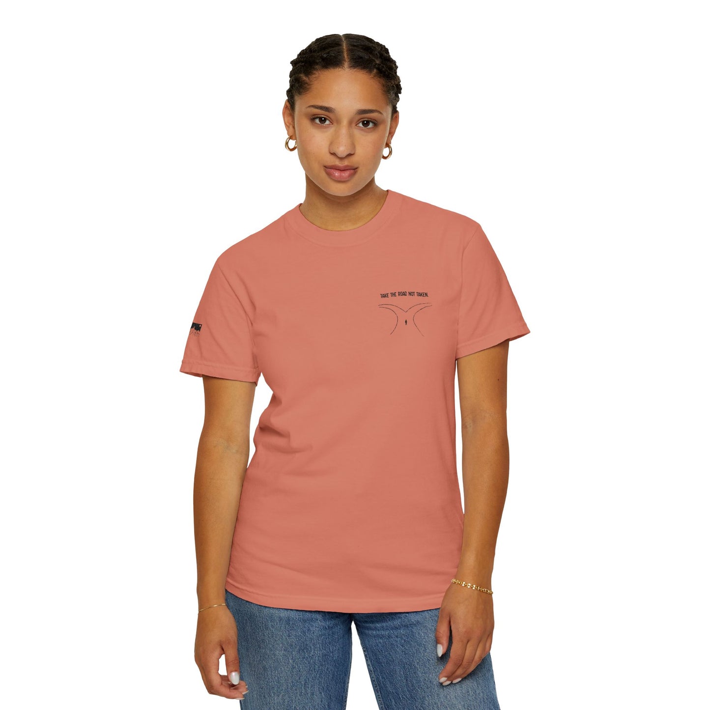 Women’s Outdoor Two Paths Take The Road Not Taken Seek the Horizon T-shirt