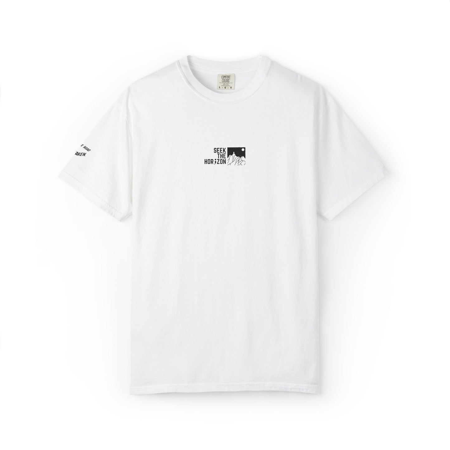 Men’s Take the Road Not Taken Outdoor Seek the Horizon T-shirt