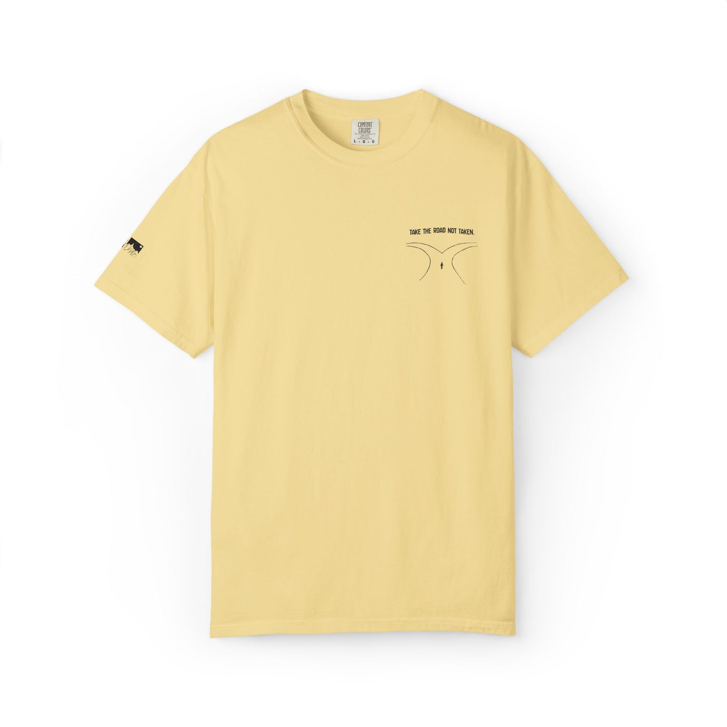 Men’s Outdoor Two Paths Take The Road Not Taken Seek the Horizon T-shirt