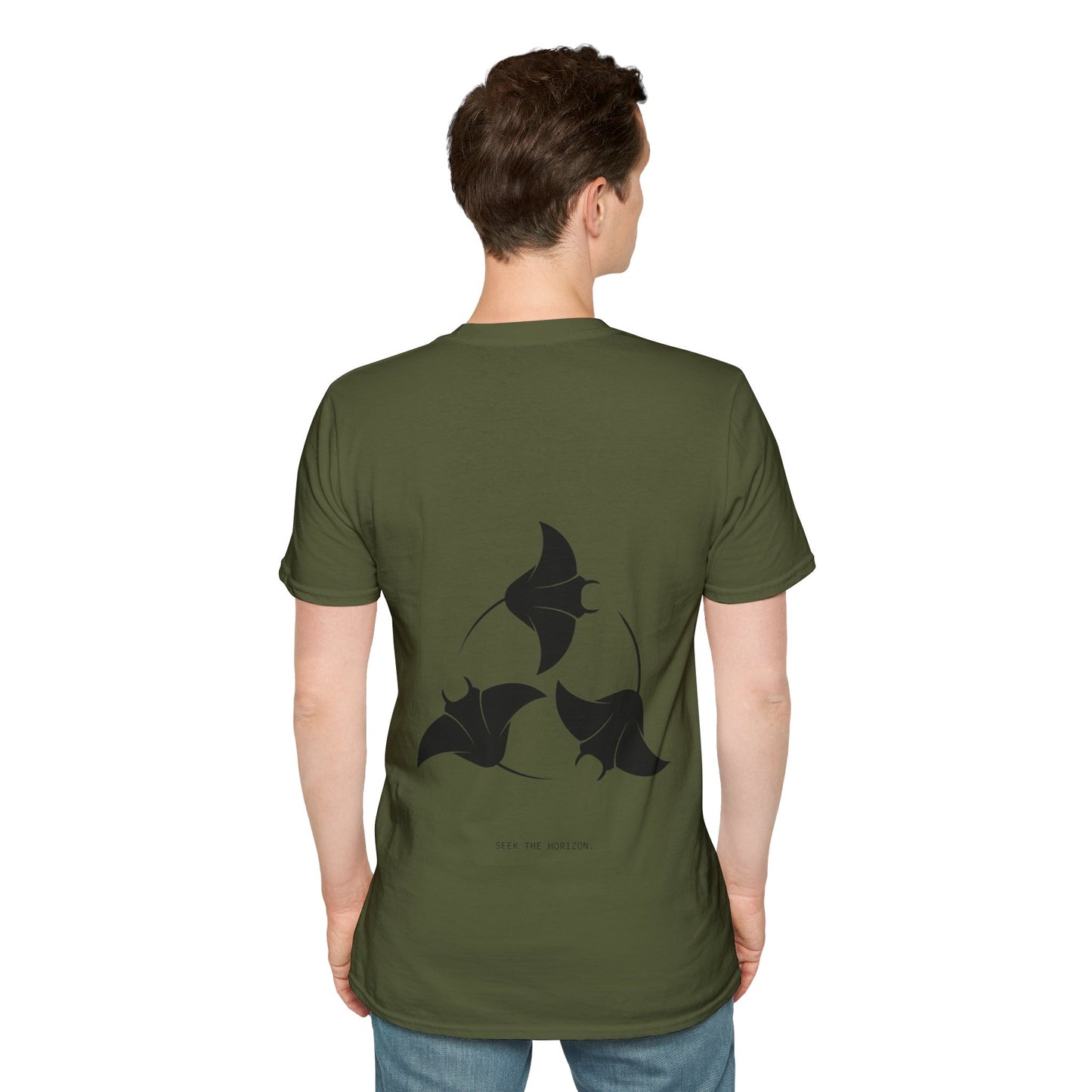 'Explore the Seas' Seek the Horizon Unisex Softstyle Cotton Travel Diving Short-Sleeve T-Shirt