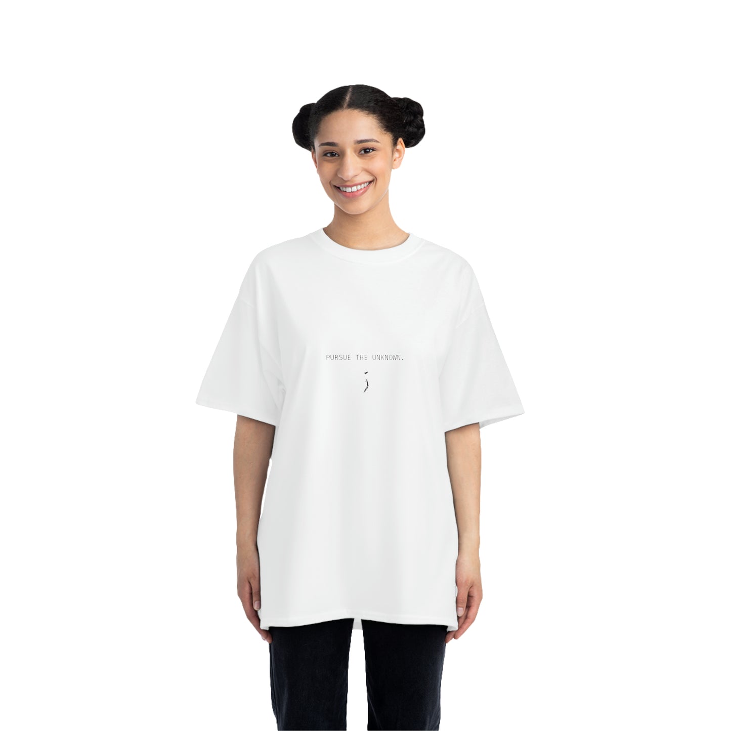 'Pursue the Unknown' Oversized Relaxed Fit Short-Sleeve T-Shirt