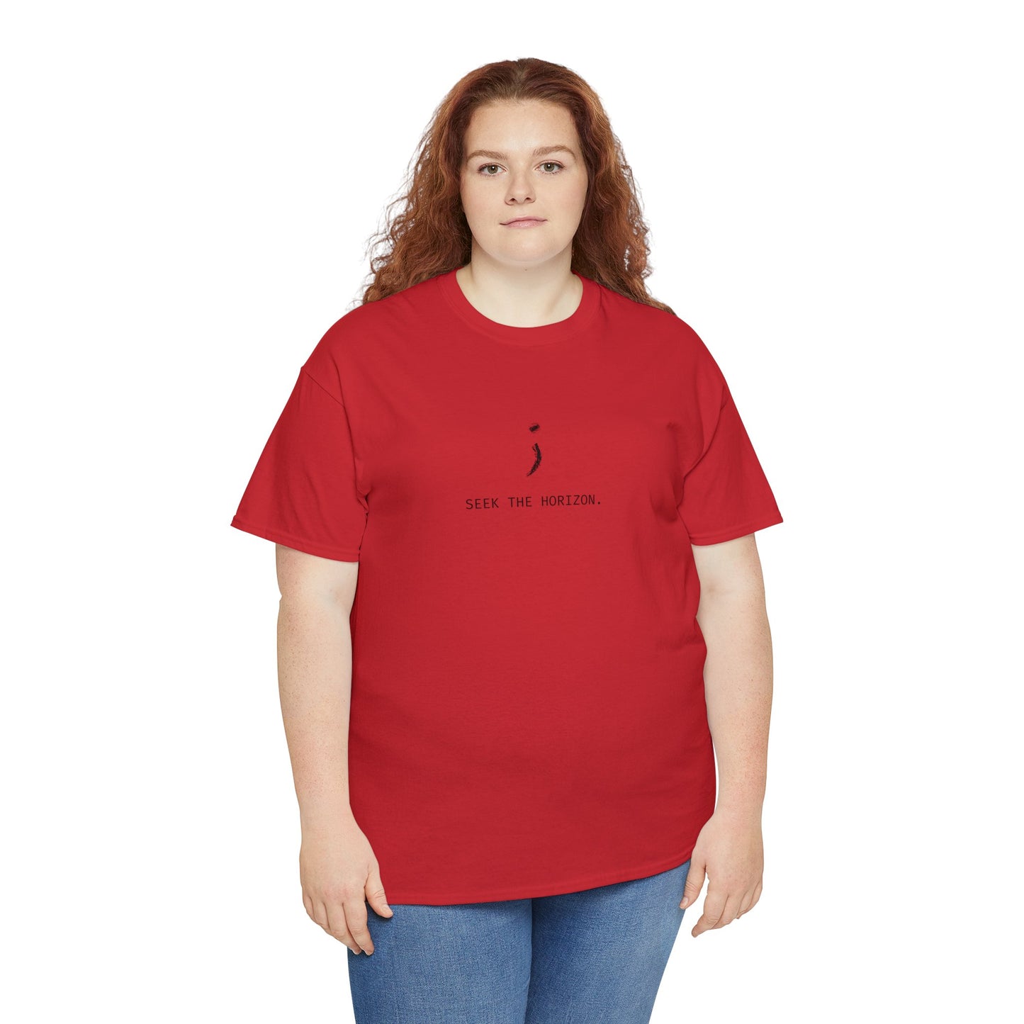 Seek the Horizon's ; Women Heavy Cotton Short-Sleeve Relax T-Shirt