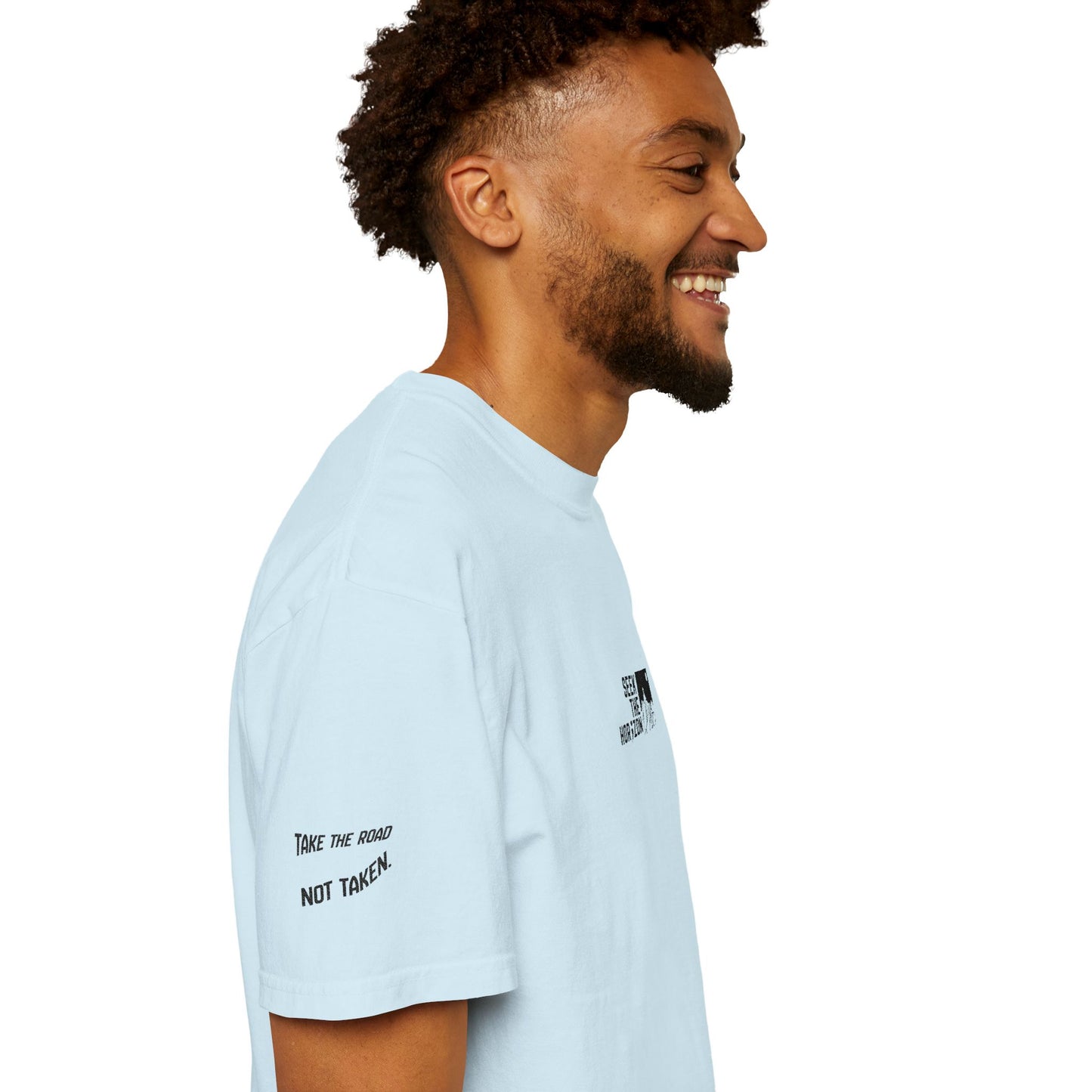 Men’s Take the Road Not Taken Outdoor Seek the Horizon T-shirt
