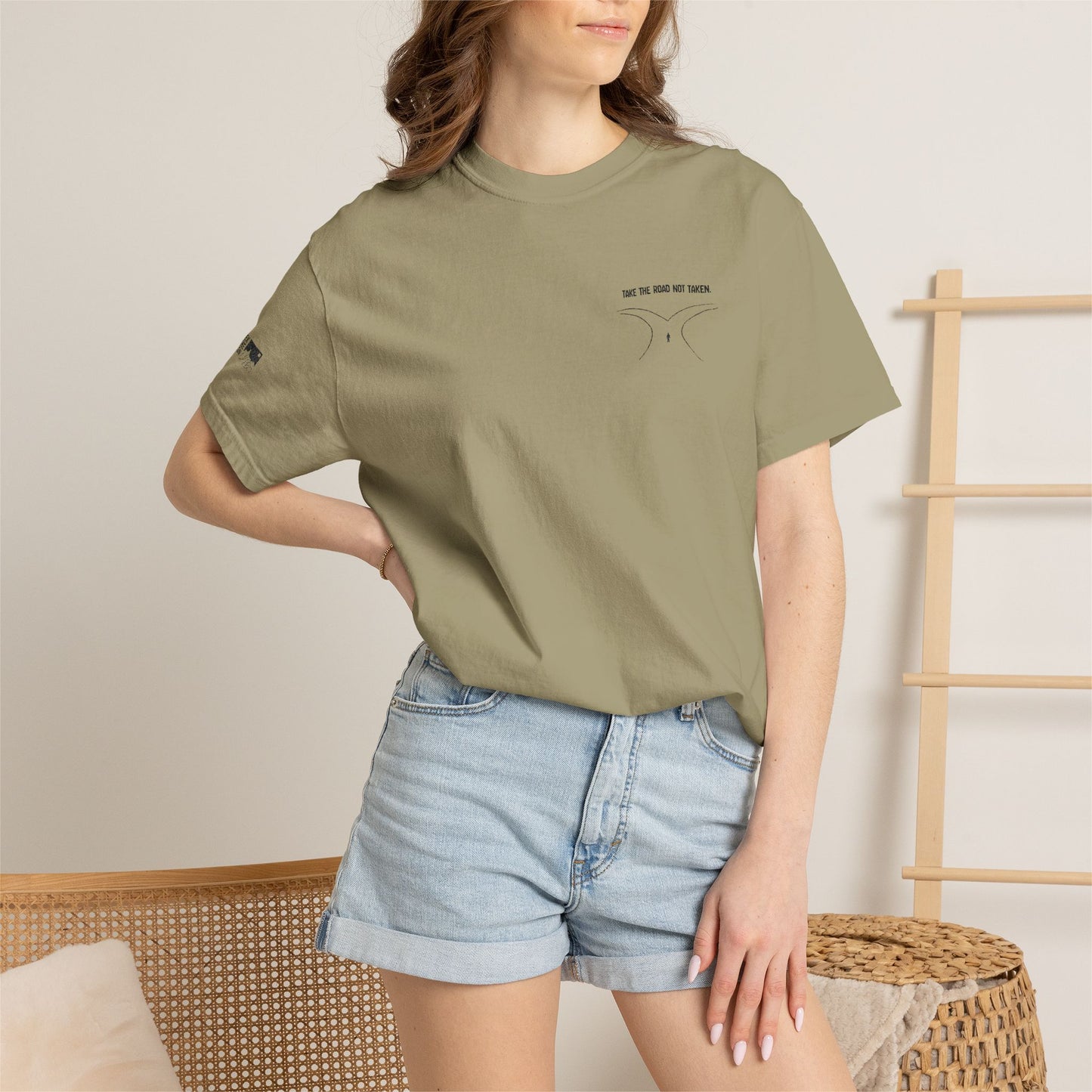 Men’s Outdoor Two Paths Take The Road Not Taken Seek the Horizon T-shirt