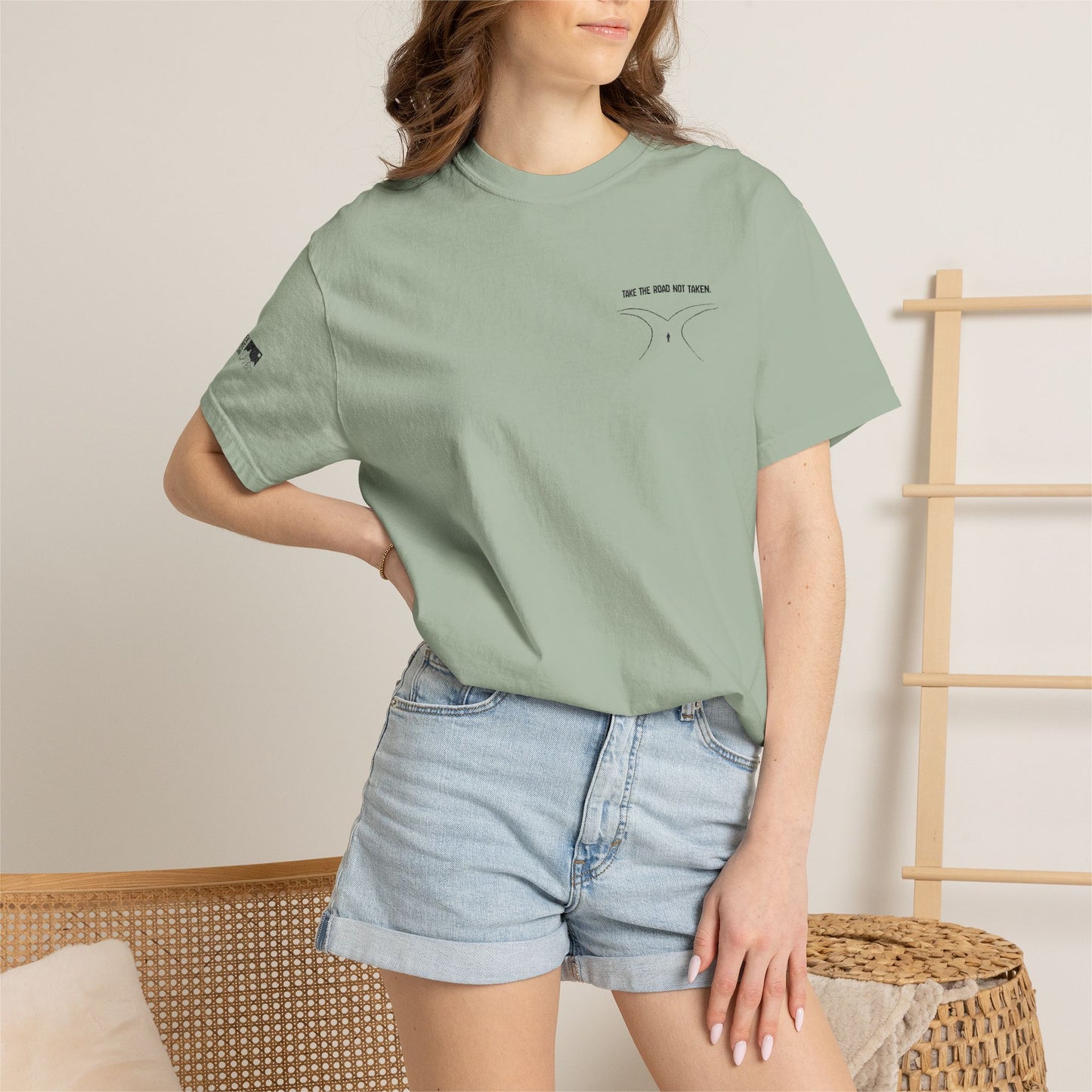Men’s Outdoor Two Paths Take The Road Not Taken Seek the Horizon T-shirt