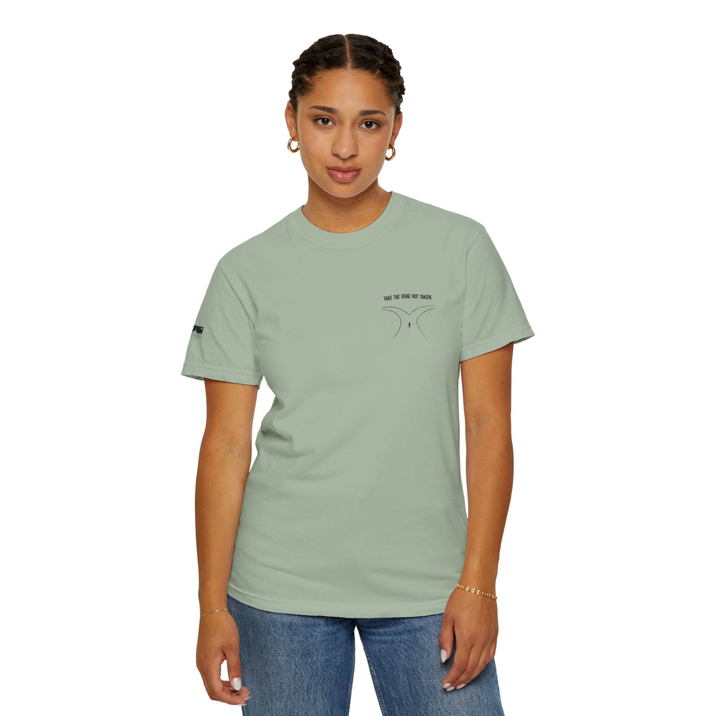Women’s Outdoor Two Paths Take The Road Not Taken Seek the Horizon T-shirt