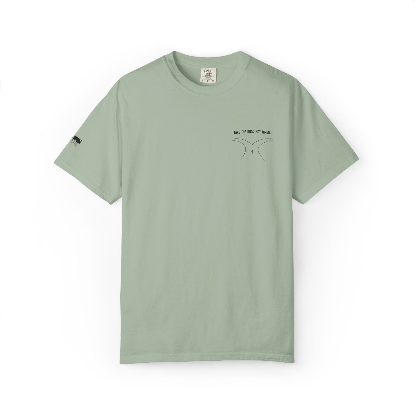 Men’s Outdoor Two Paths Take The Road Not Taken Seek the Horizon T-shirt