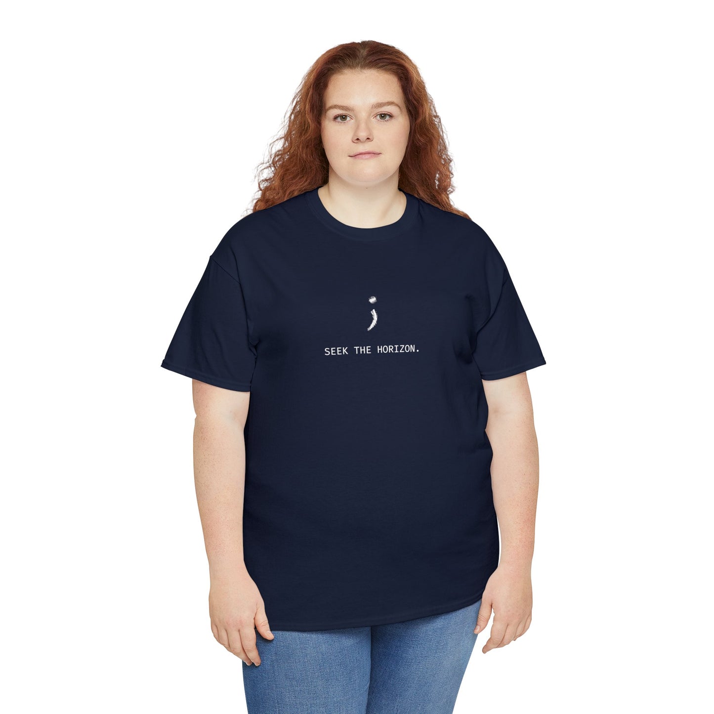 Seek the Horizon's ; Women Heavy Cotton Short-Sleeve Relax T-Shirt