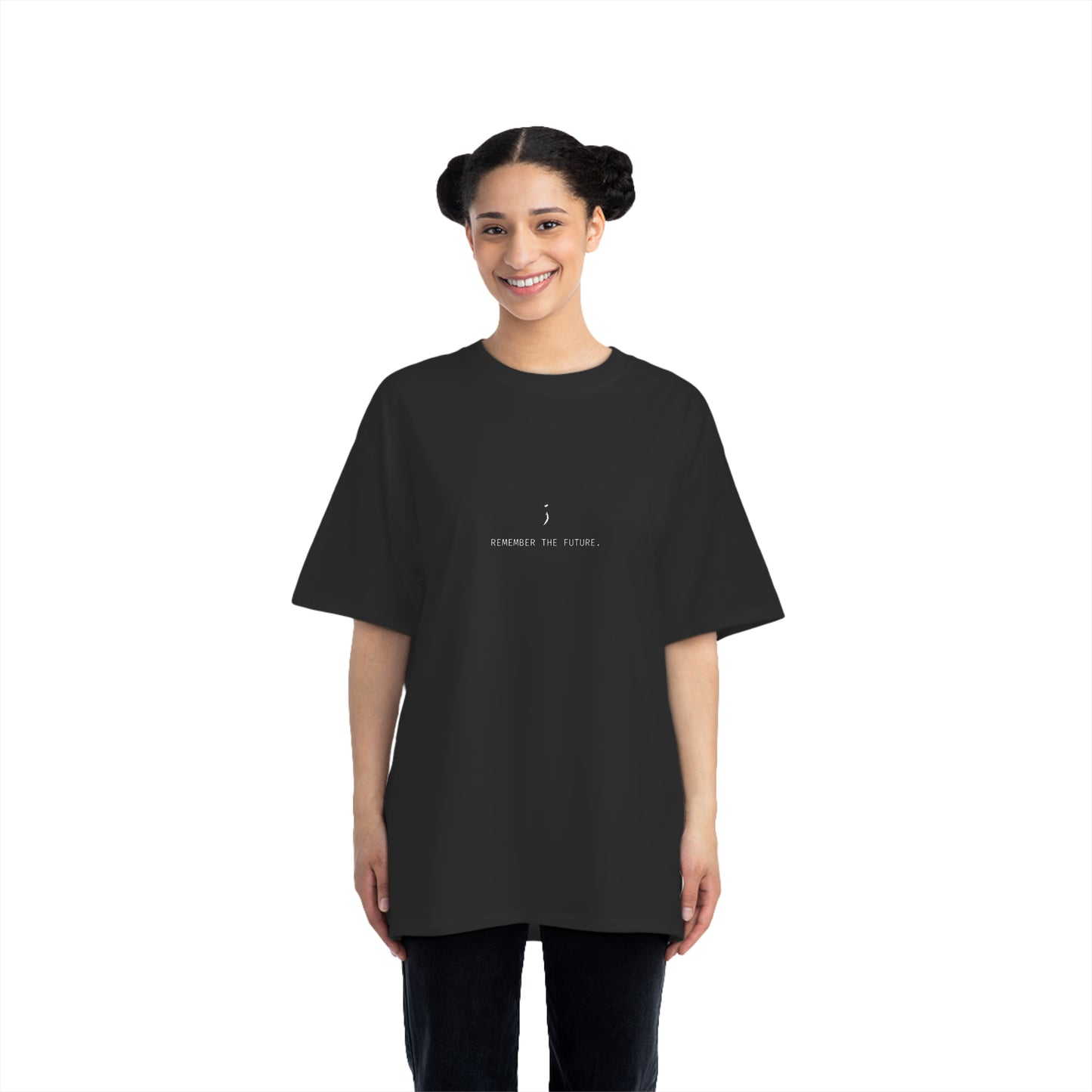 'Remember the Future' Oversized Relaxed Fit Short-Sleeve T-Shirt