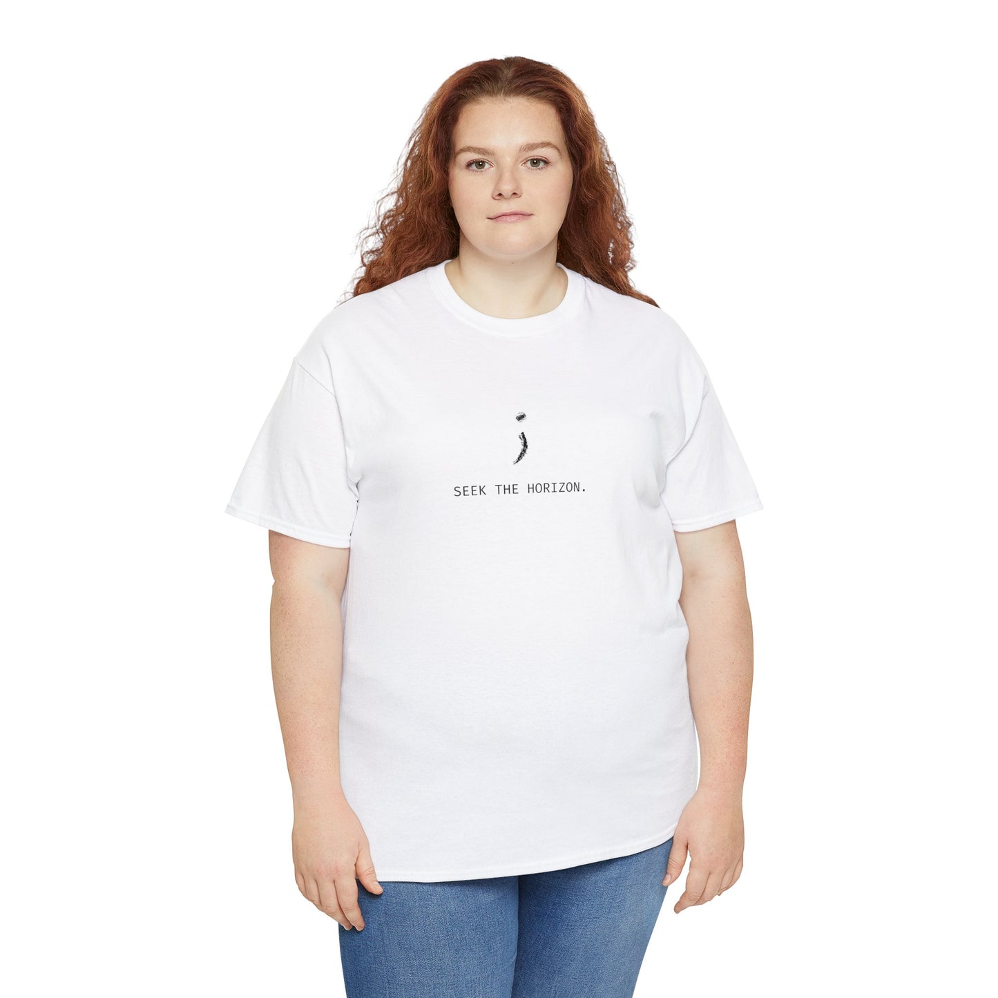 Seek the Horizon's ; Women Heavy Cotton Short-Sleeve Relax T-Shirt