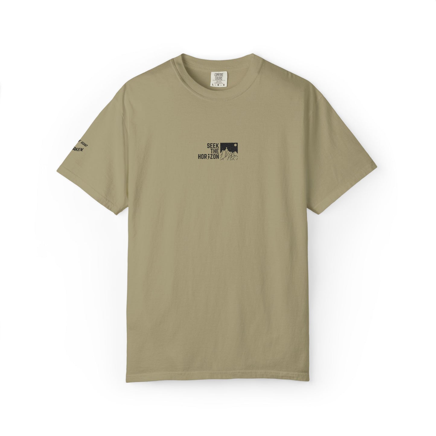 Men’s Take the Road Not Taken Outdoor Seek the Horizon T-shirt