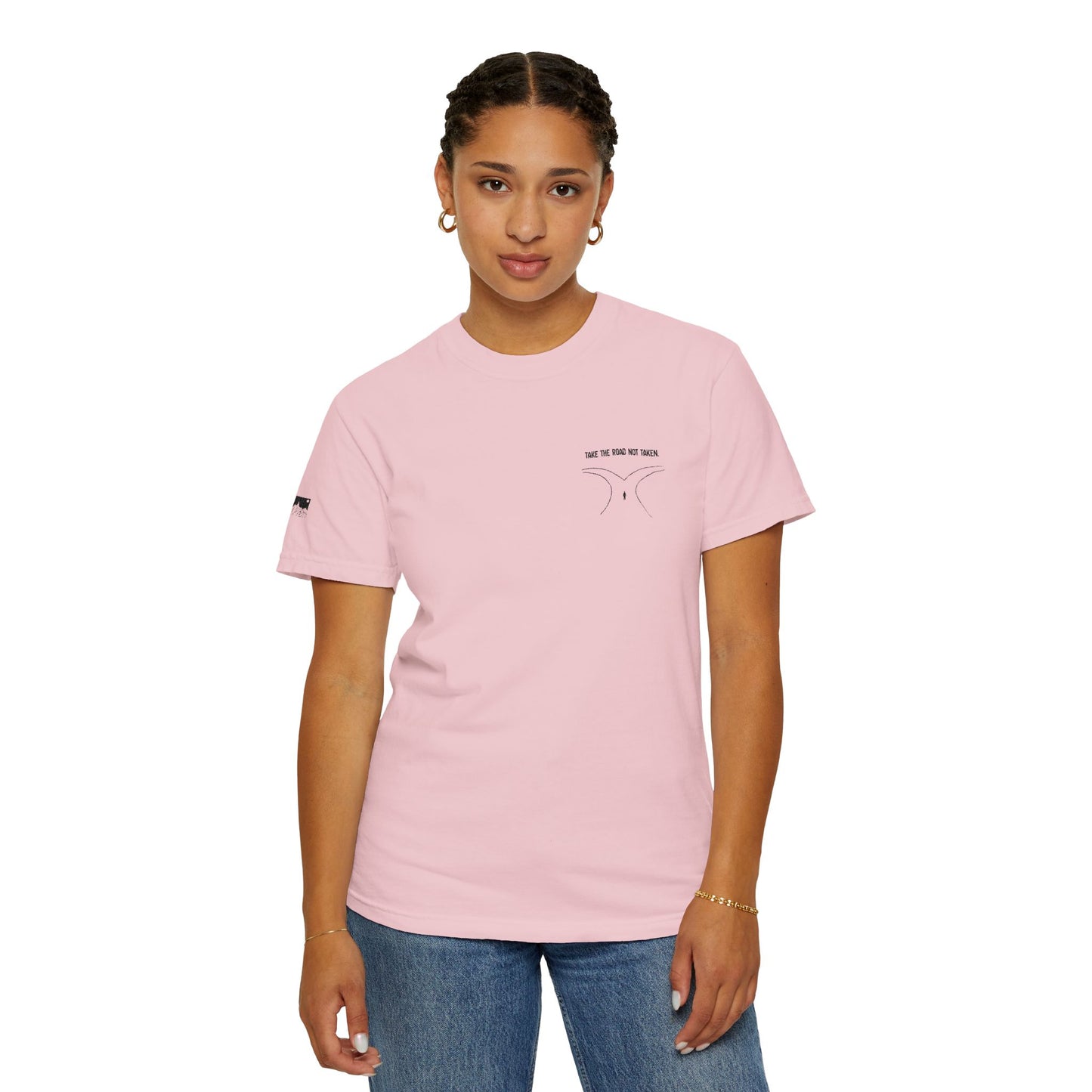 Women’s Outdoor Two Paths Take The Road Not Taken Seek the Horizon T-shirt
