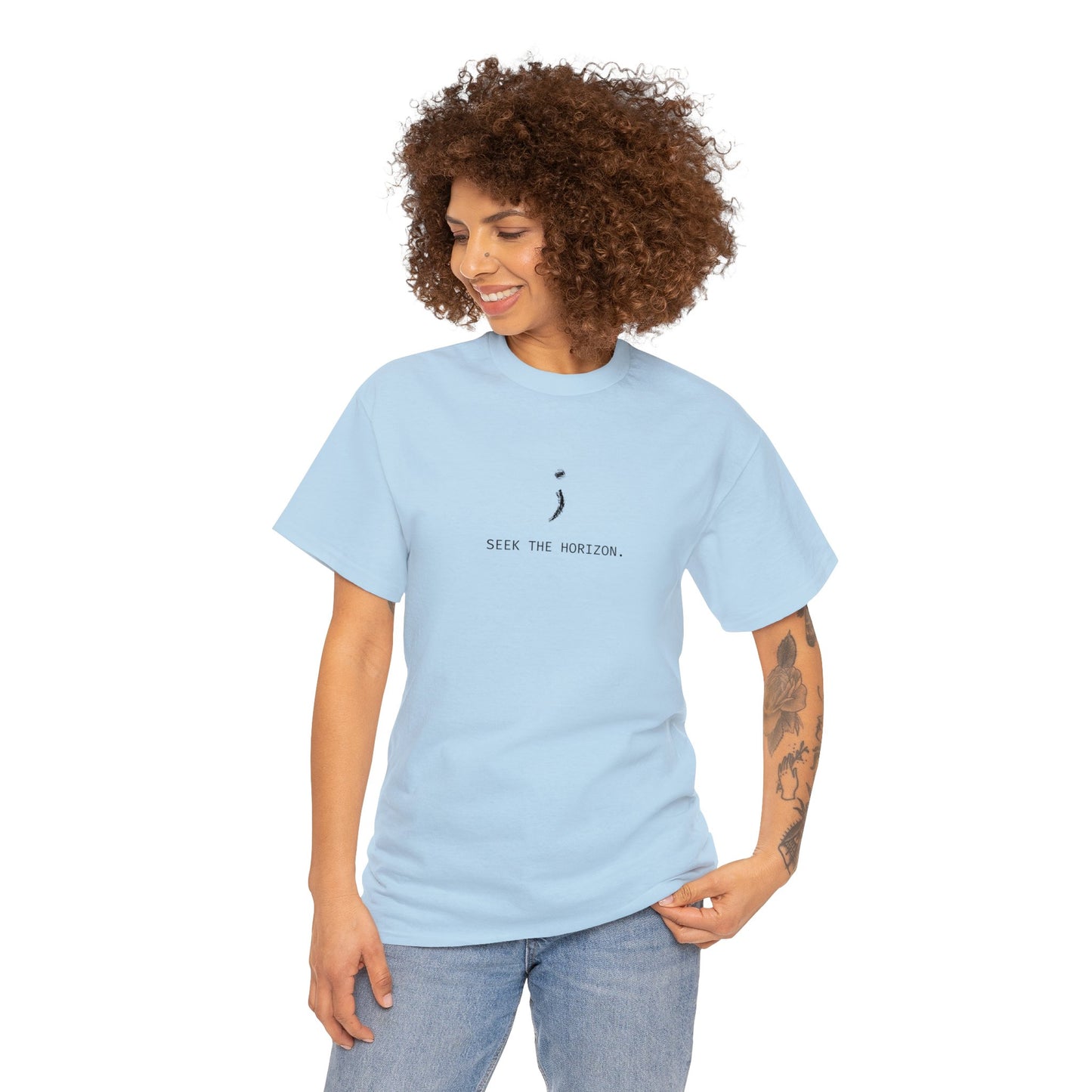 Seek the Horizon's ; Women Heavy Cotton Short-Sleeve Relax T-Shirt