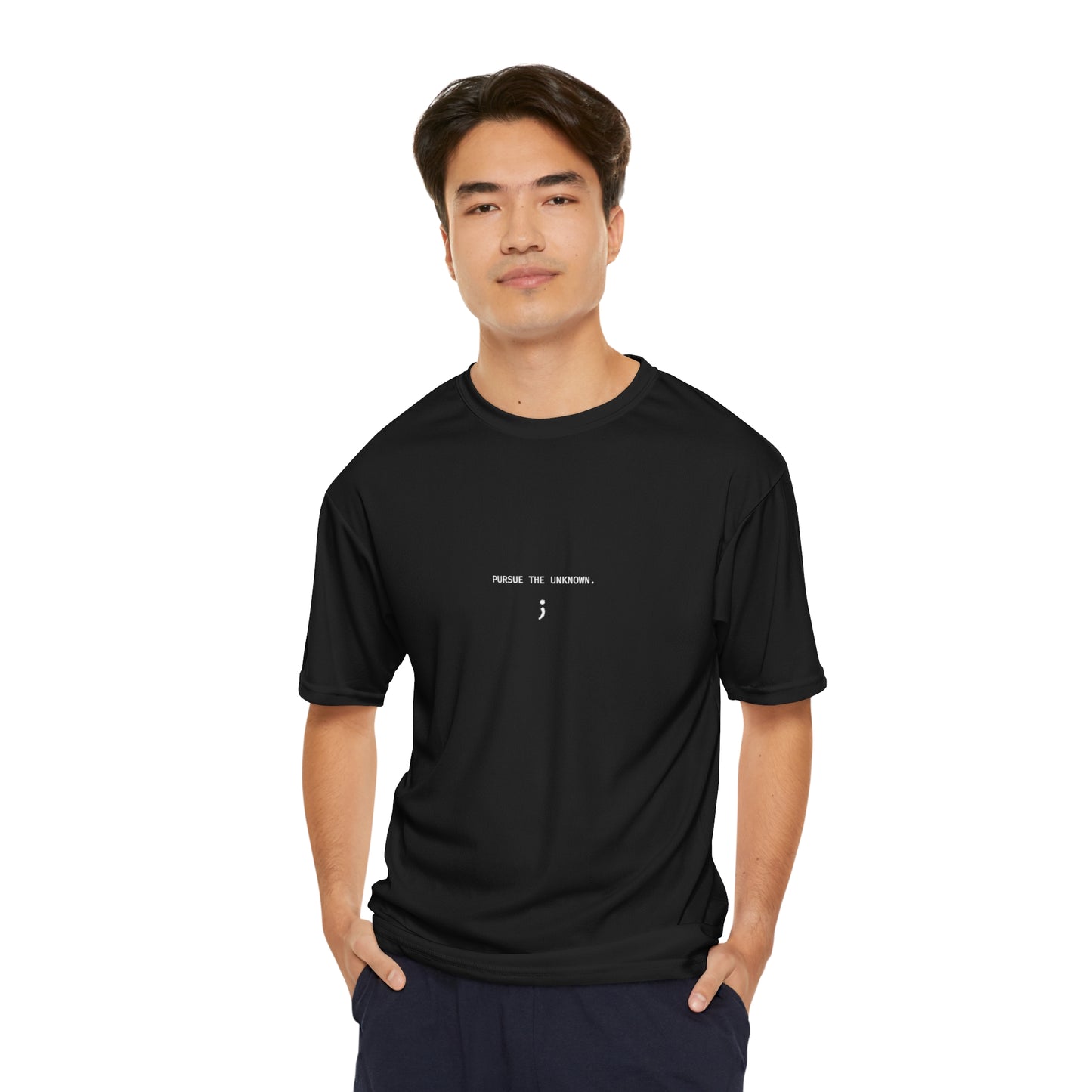 'Pursue the Unknown' Men's Performance Athletic Short-Sleeve T-Shirt