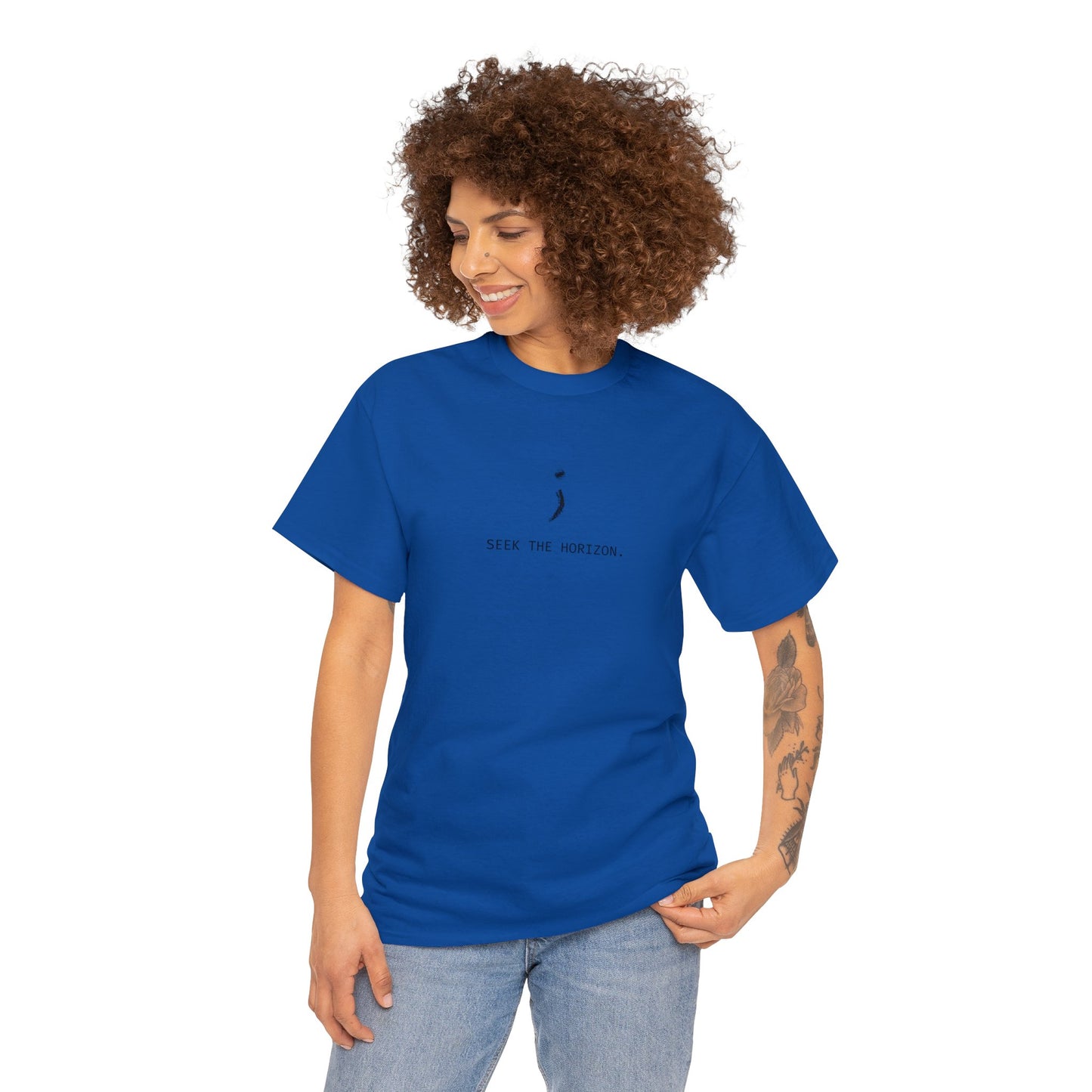 Seek the Horizon's ; Women Heavy Cotton Short-Sleeve Relax T-Shirt