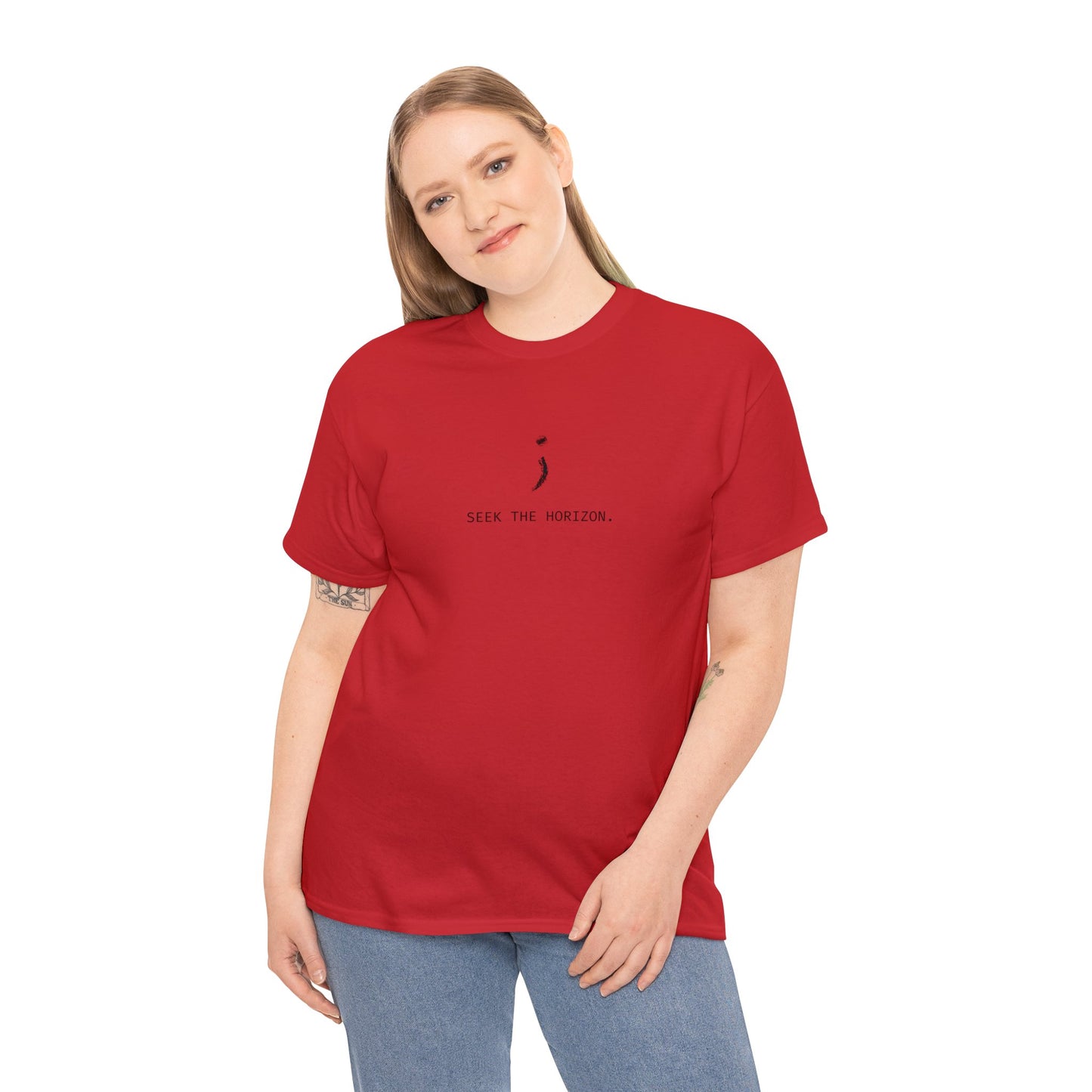 Seek the Horizon's ; Women Heavy Cotton Short-Sleeve Relax T-Shirt