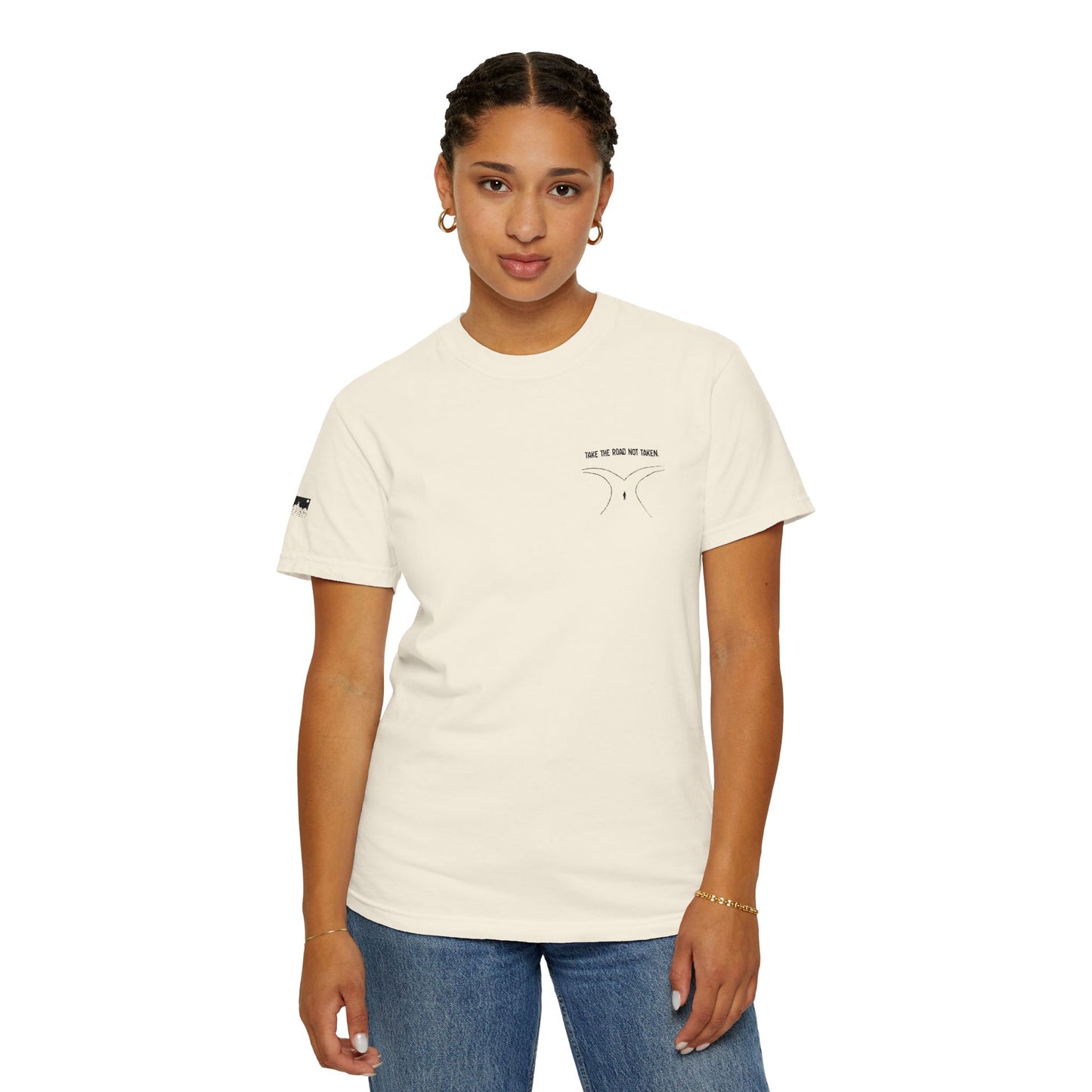 Women’s Outdoor Two Paths Take The Road Not Taken Seek the Horizon T-shirt