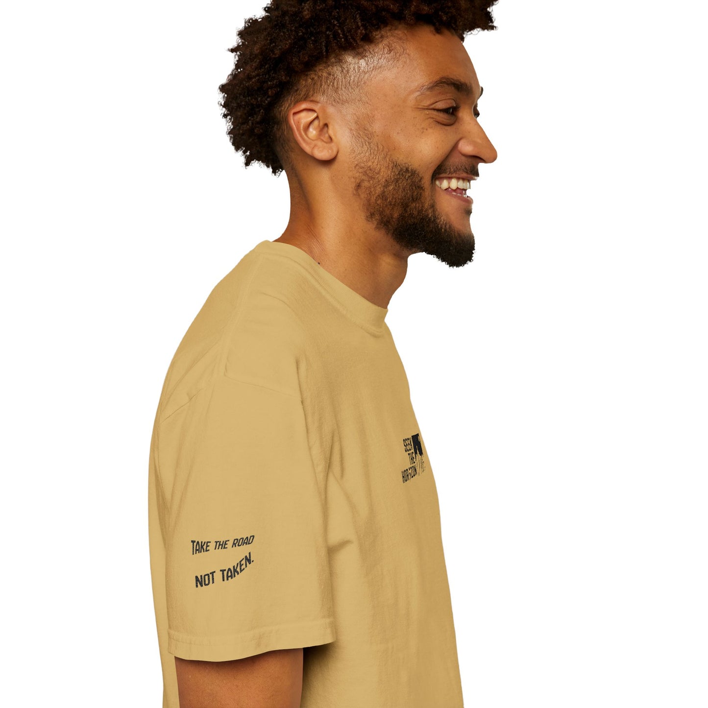 Men’s Take the Road Not Taken Outdoor Seek the Horizon T-shirt