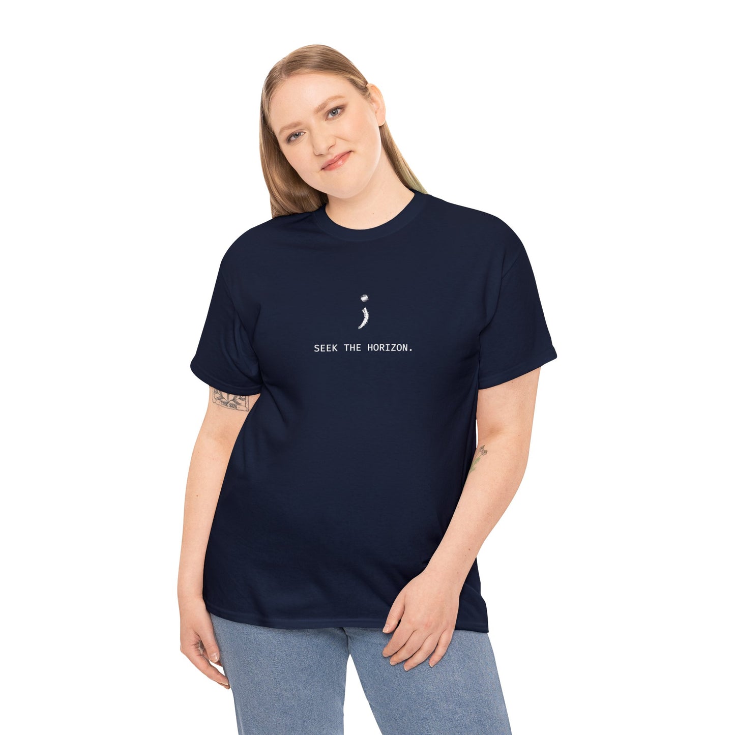 Seek the Horizon's ; Women Heavy Cotton Short-Sleeve Relax T-Shirt