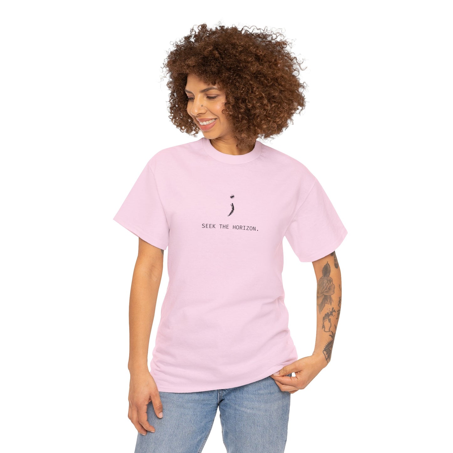 Seek the Horizon's ; Women Heavy Cotton Short-Sleeve Relax T-Shirt