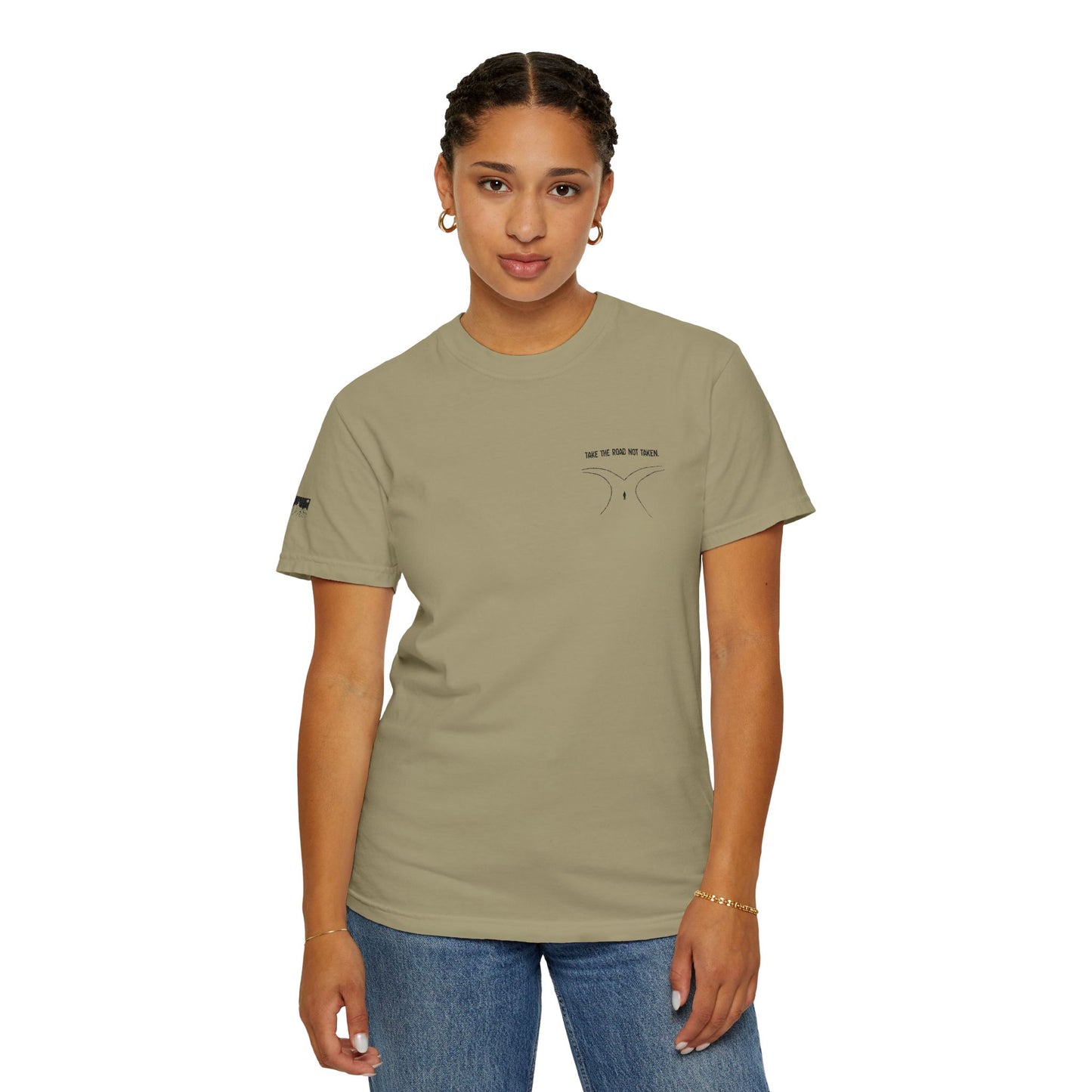 Women’s Outdoor Two Paths Take The Road Not Taken Seek the Horizon T-shirt