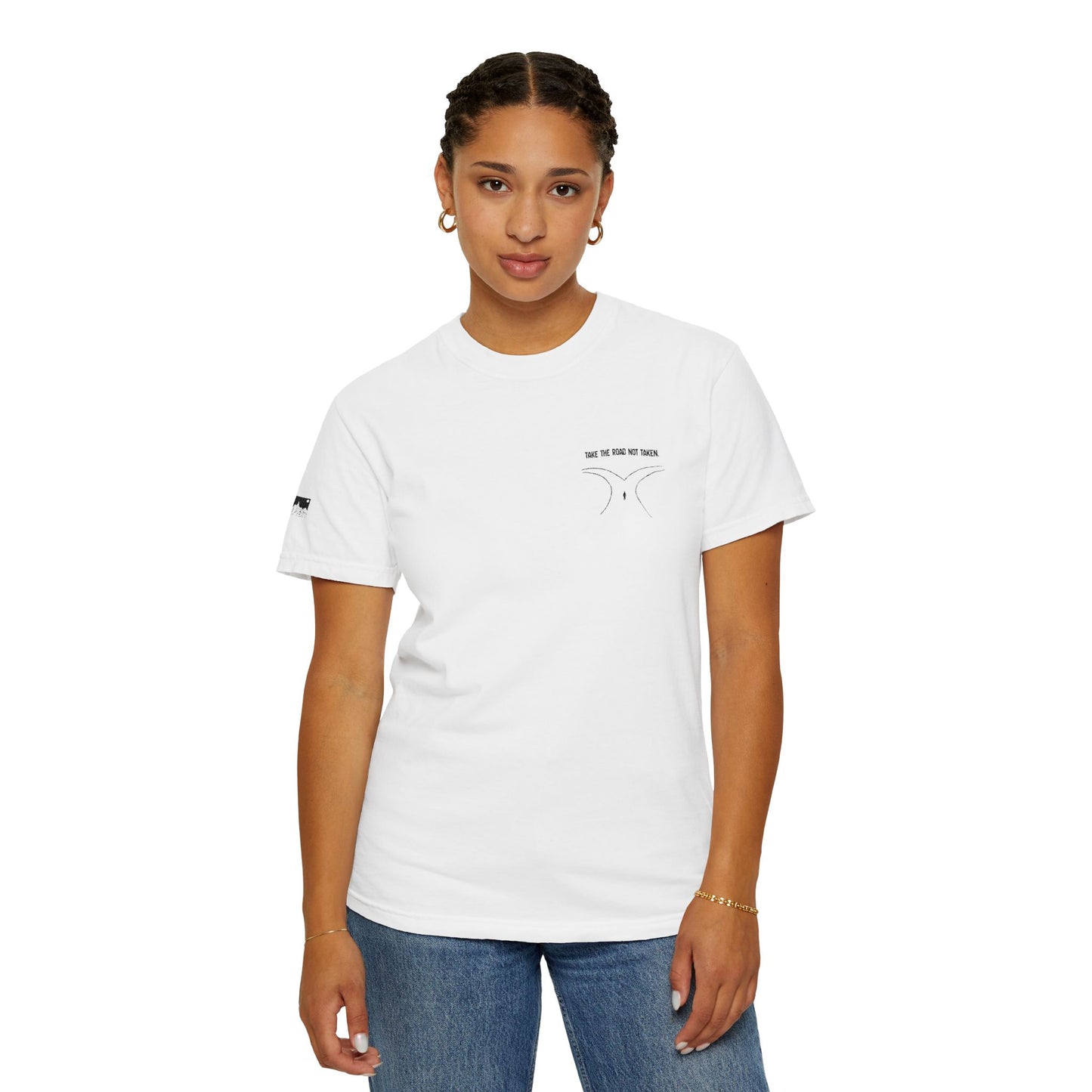 Women’s Outdoor Two Paths Take The Road Not Taken Seek the Horizon T-shirt