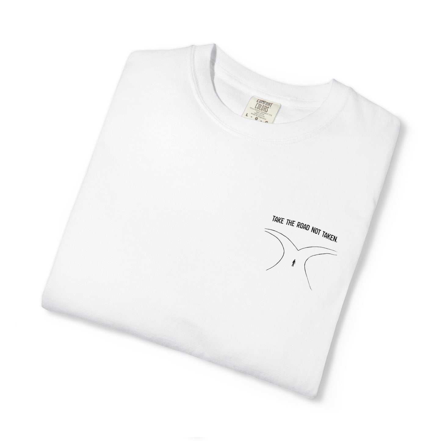 Men’s Outdoor Two Paths Take The Road Not Taken Seek the Horizon T-shirt