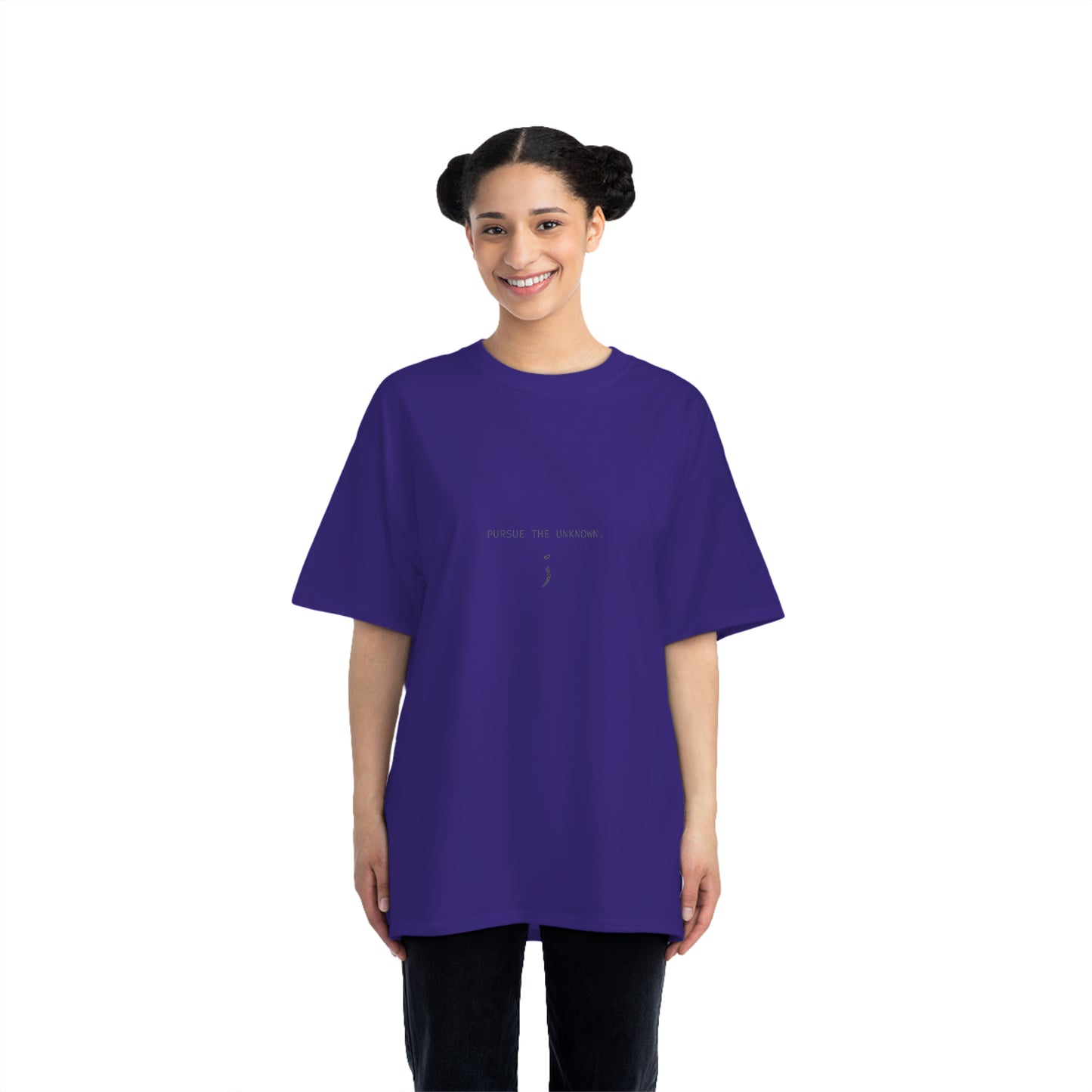 'Pursue the Unknown' Oversized Relaxed Fit Short-Sleeve T-Shirt