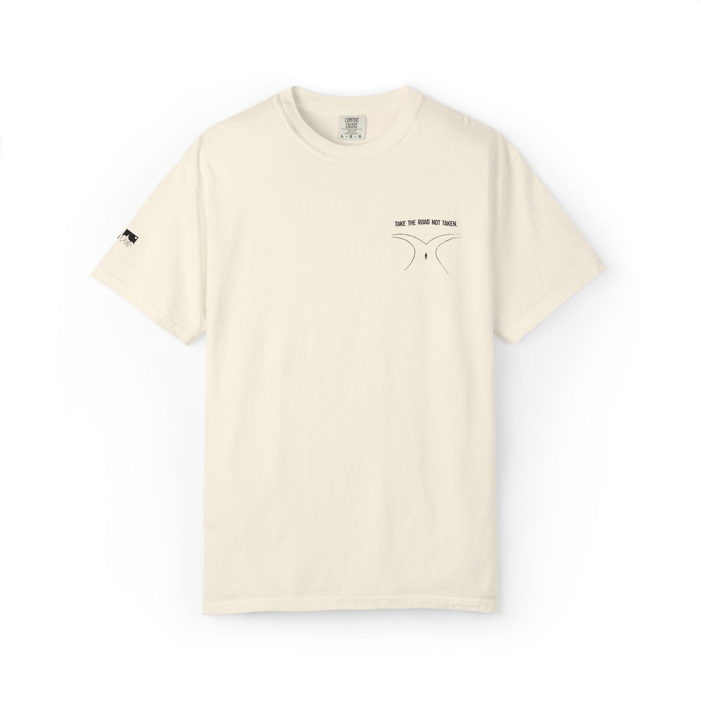 Men’s Outdoor Two Paths Take The Road Not Taken Seek the Horizon T-shirt