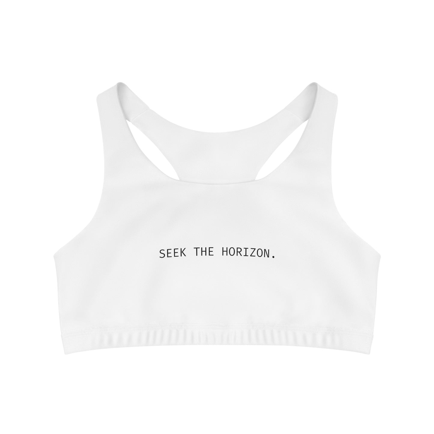 Seek the Horizon Women's White Seamless Sports Bra