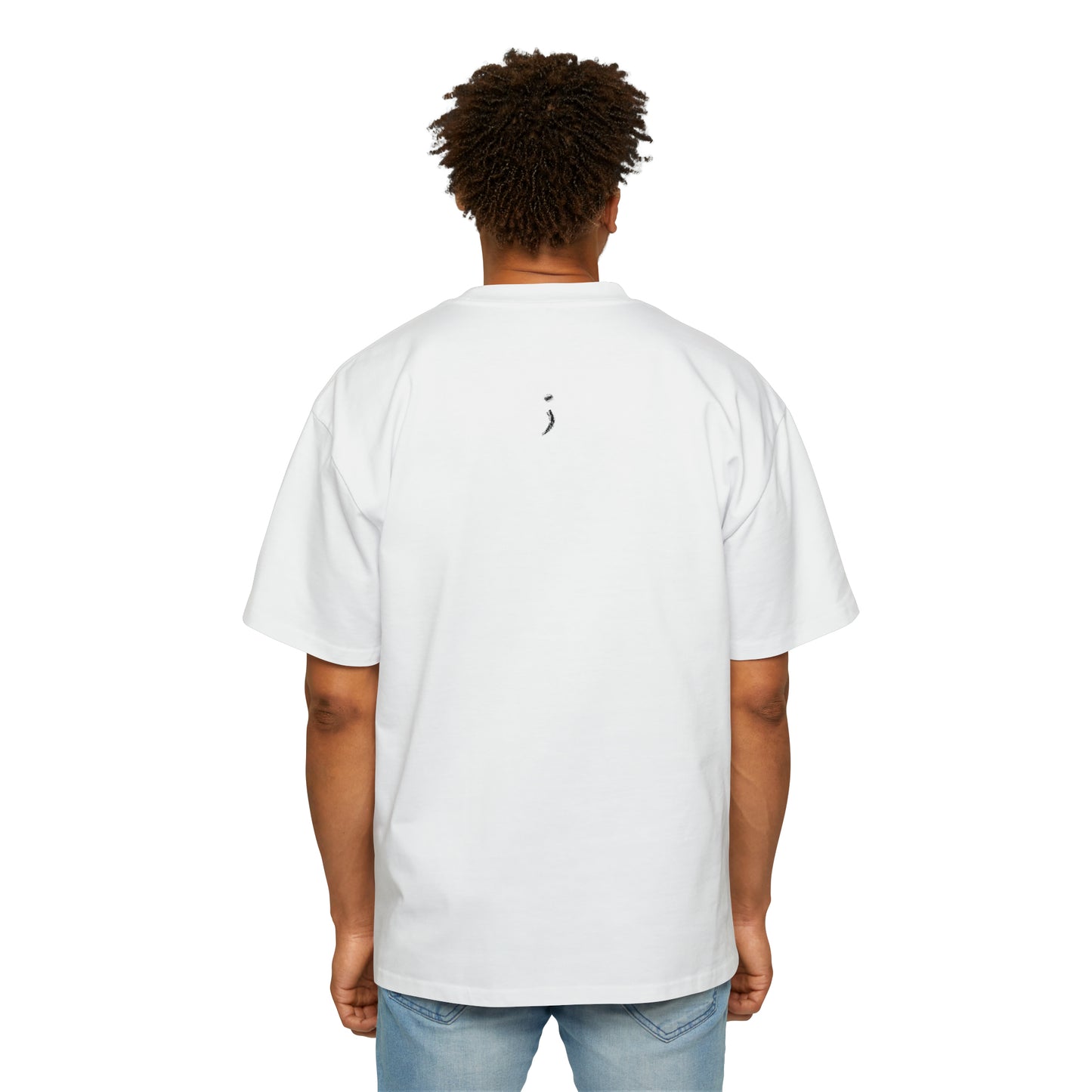 'Be Curious. Not Judgemental.' Men's Heavy Relaxed Fit Oversized Short-Sleeve T-Shirt