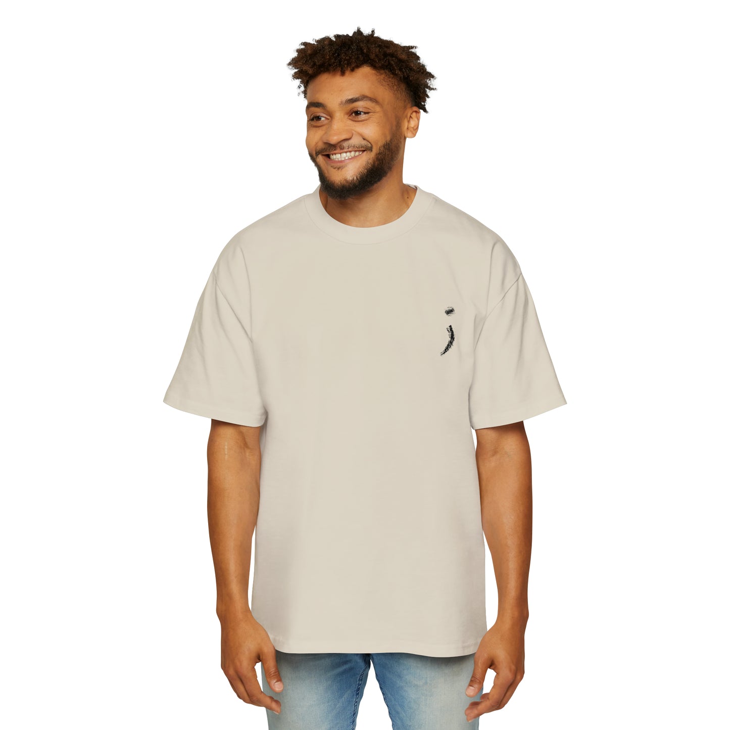 Seek the Horizon Men's Heavy Relaxed Fit Oversized Short-Sleeve T-Shirt