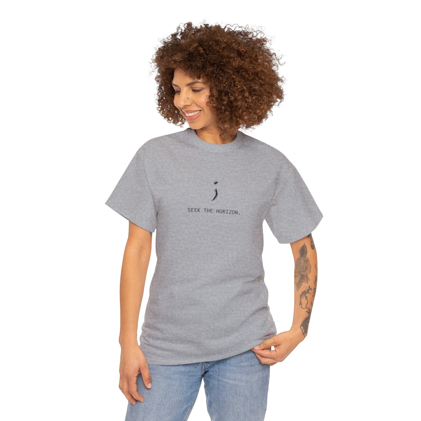 Seek the Horizon's ; Women Heavy Cotton Short-Sleeve Relax T-Shirt