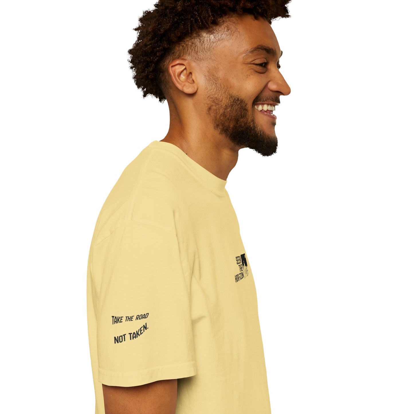 Men’s Take the Road Not Taken Outdoor Seek the Horizon T-shirt