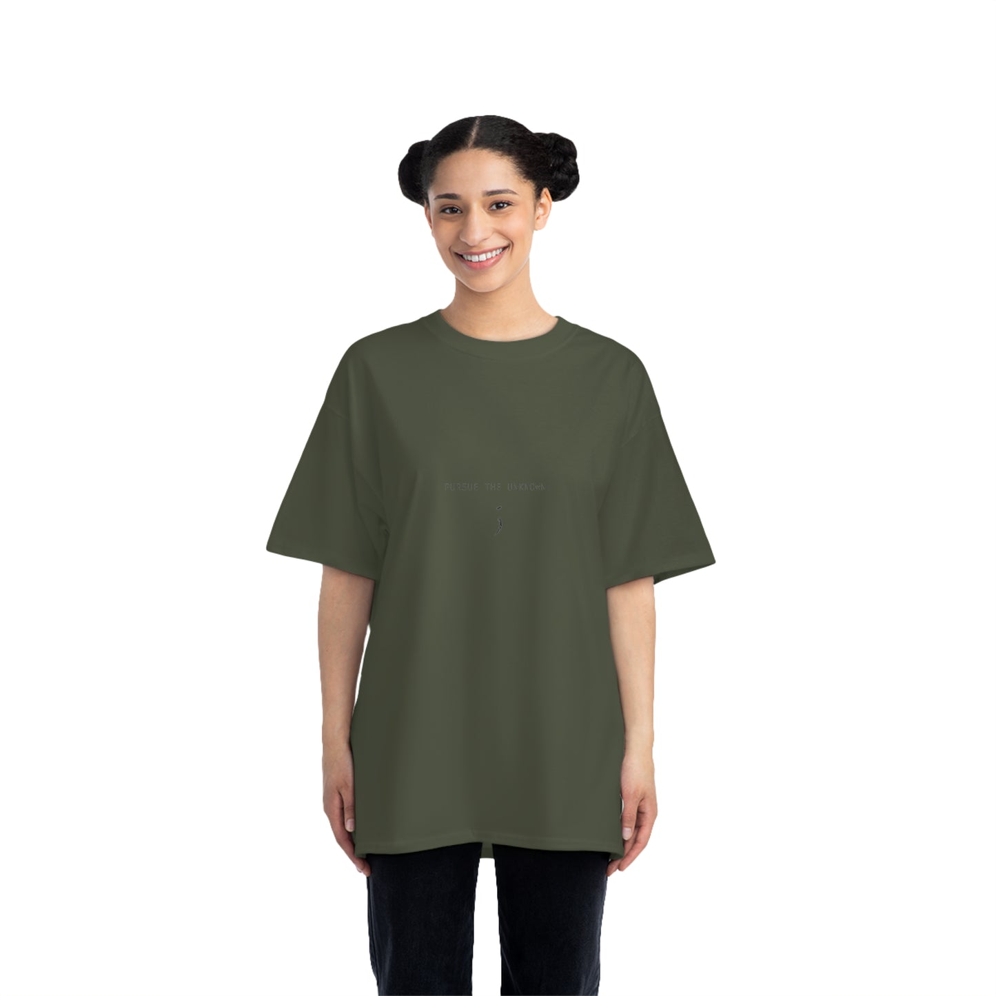 'Pursue the Unknown' Oversized Relaxed Fit Short-Sleeve T-Shirt