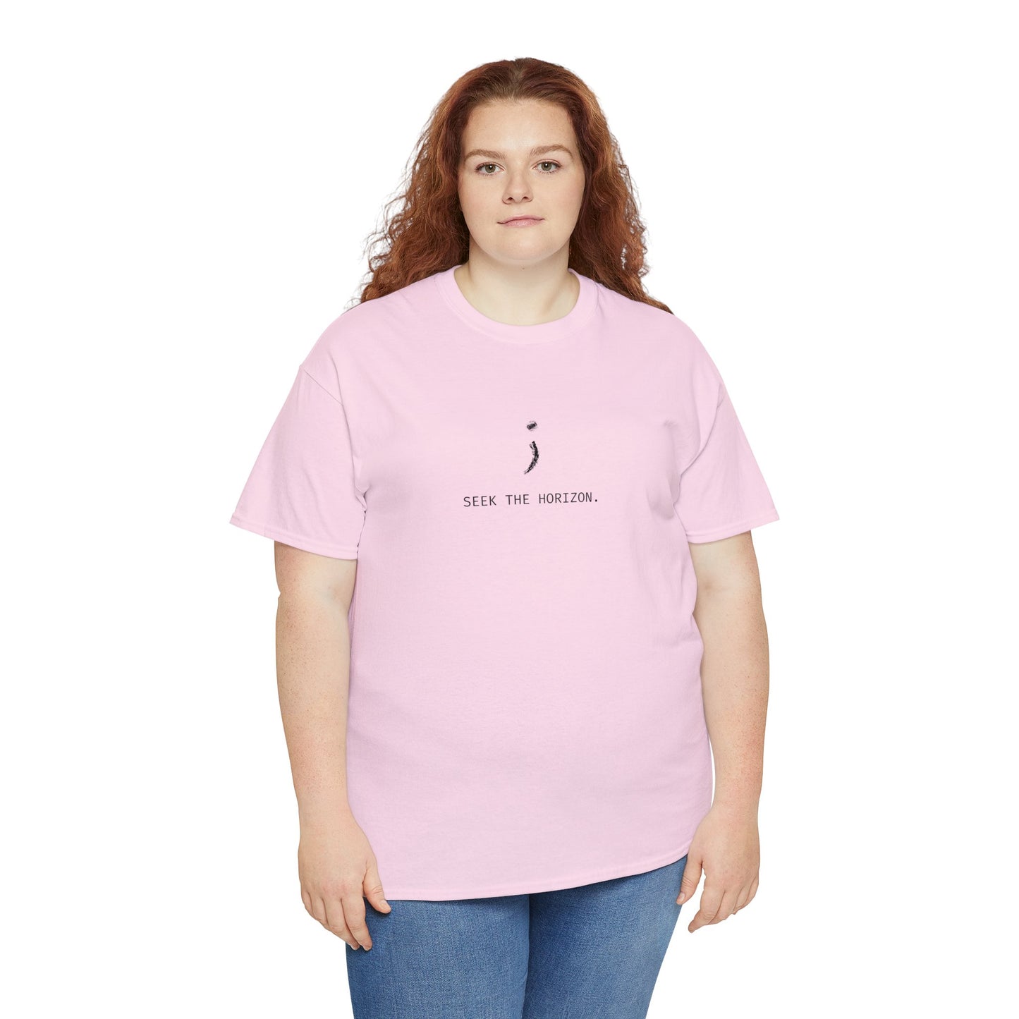 Seek the Horizon's ; Women Heavy Cotton Short-Sleeve Relax T-Shirt