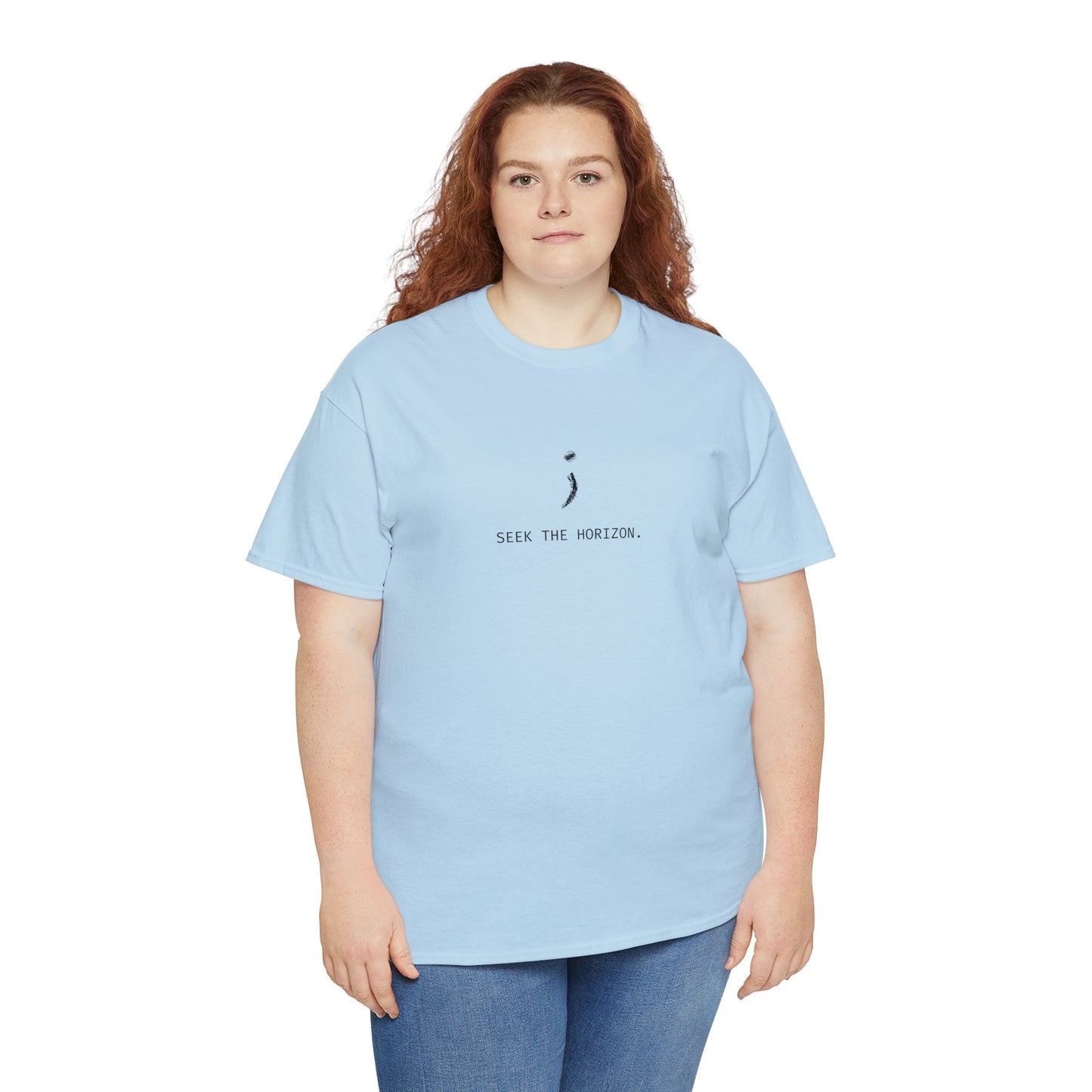 Seek the Horizon's ; Women Heavy Cotton Short-Sleeve Relax T-Shirt