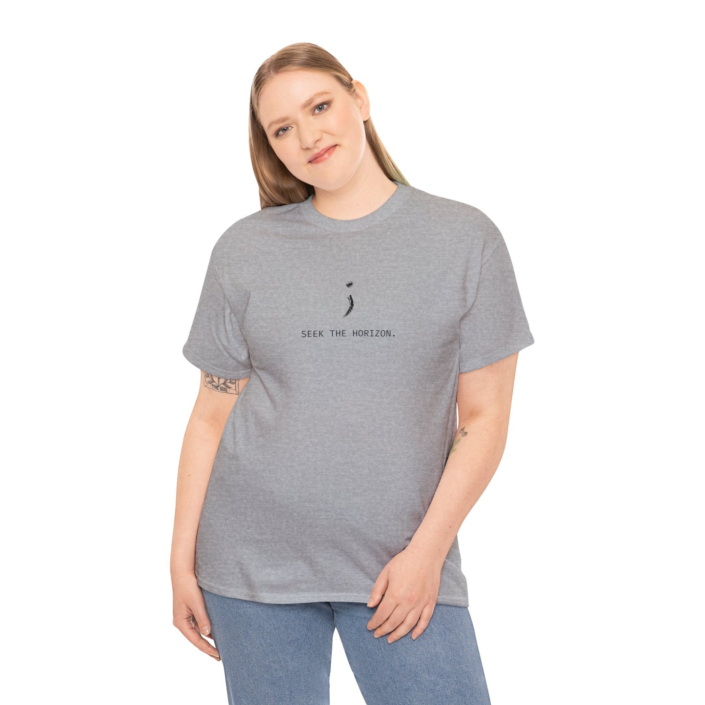 Seek the Horizon's ; Women Heavy Cotton Short-Sleeve Relax T-Shirt