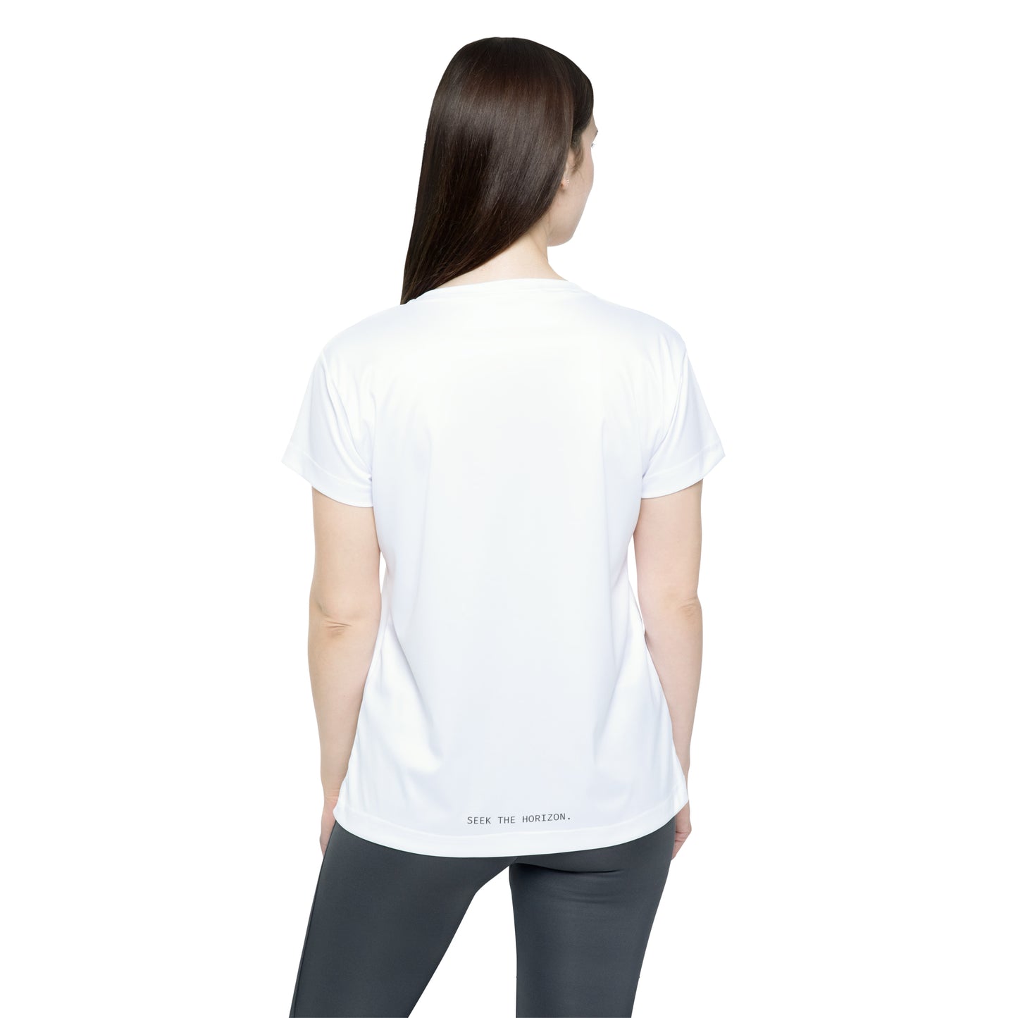 Seek the Horizon Women's White Athletic Sports Jersey