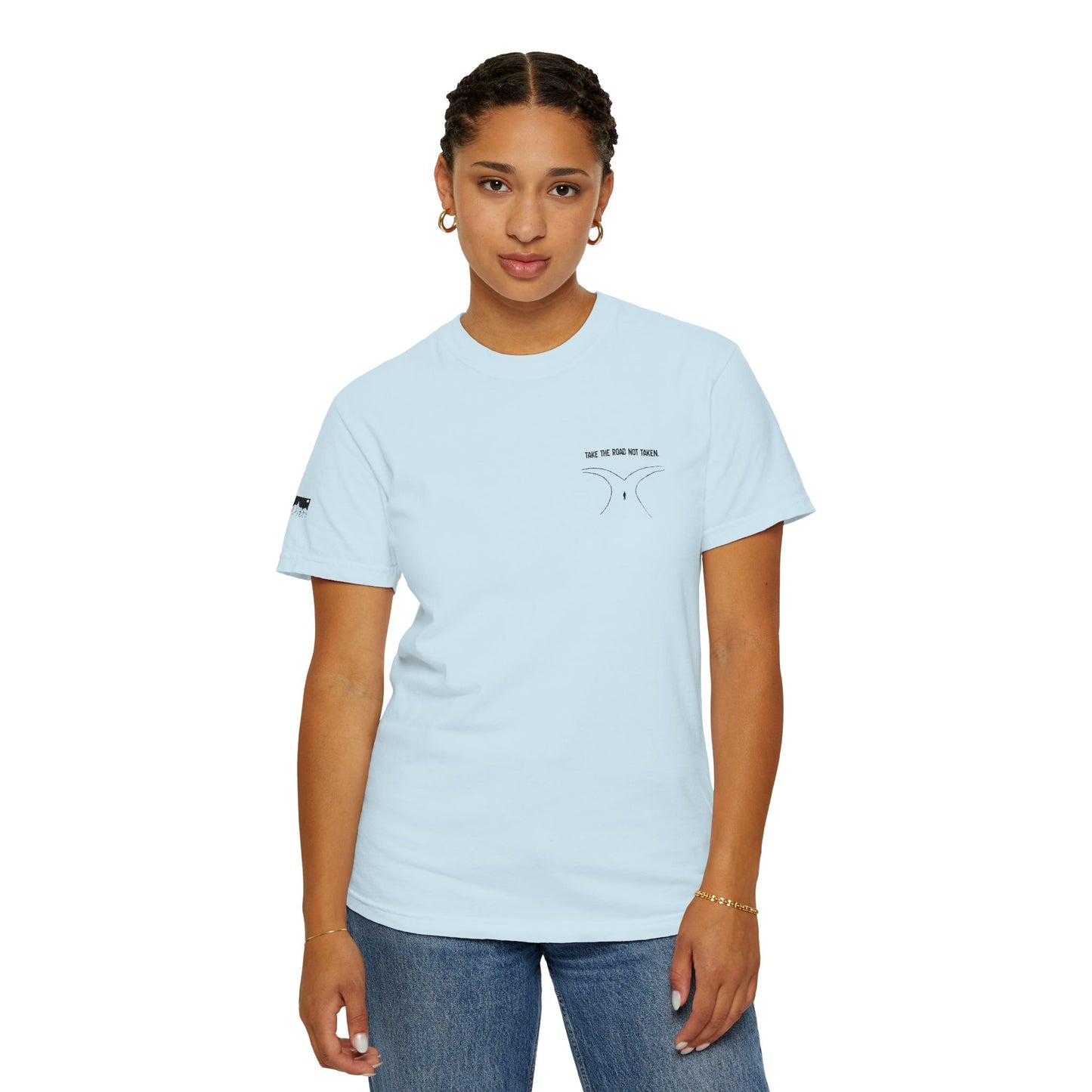 Women’s Outdoor Two Paths Take The Road Not Taken Seek the Horizon T-shirt