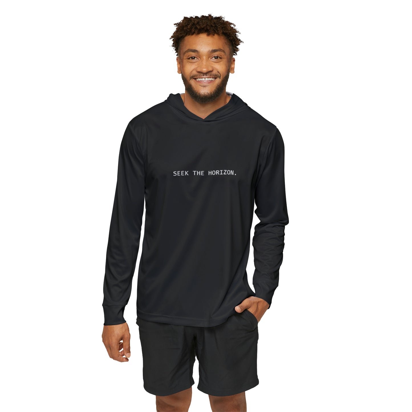 Seek the Horizon ; Men's Athletic Sports Warmup Hoodie