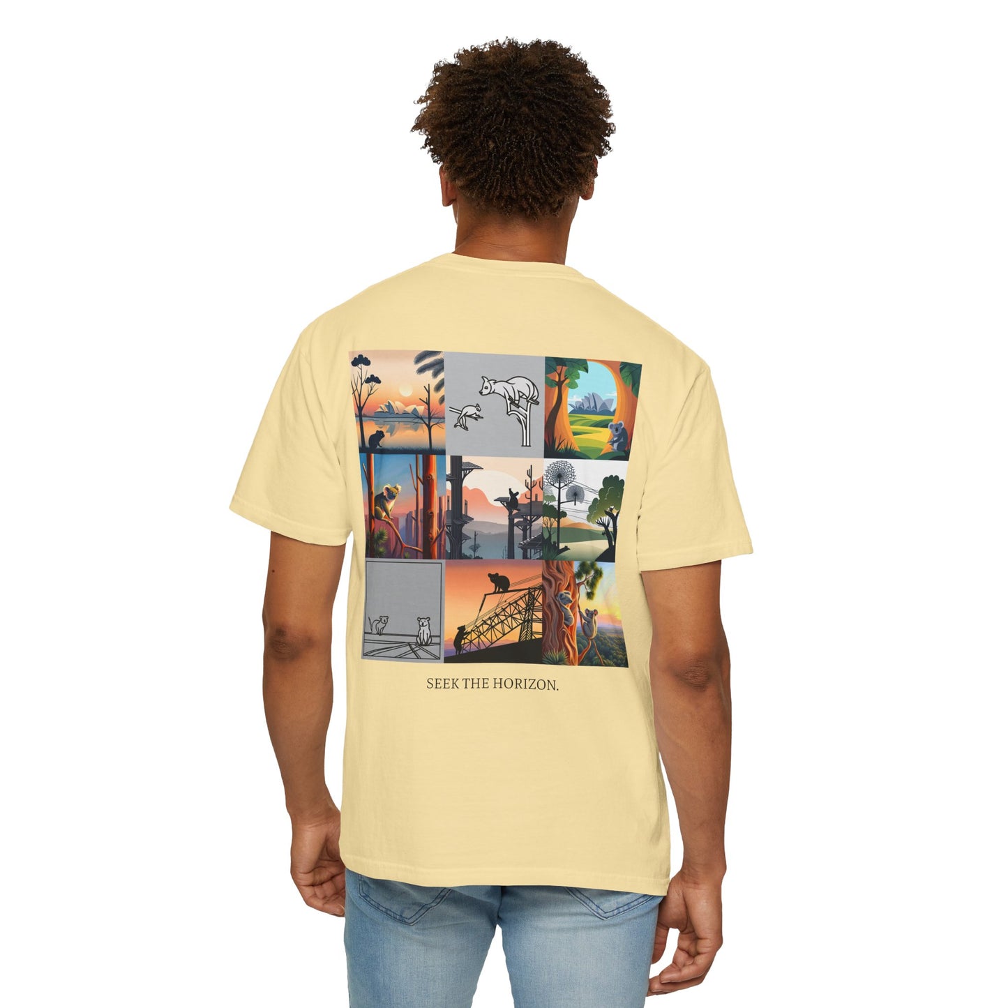 AUSTRALIA x Seek the Horizon Unisex Garment-Dyed Cotton Short-Sleeve T-Shirt