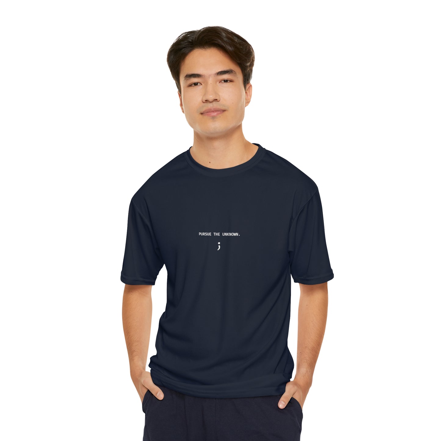 'Pursue the Unknown' Men's Performance Athletic Short-Sleeve T-Shirt